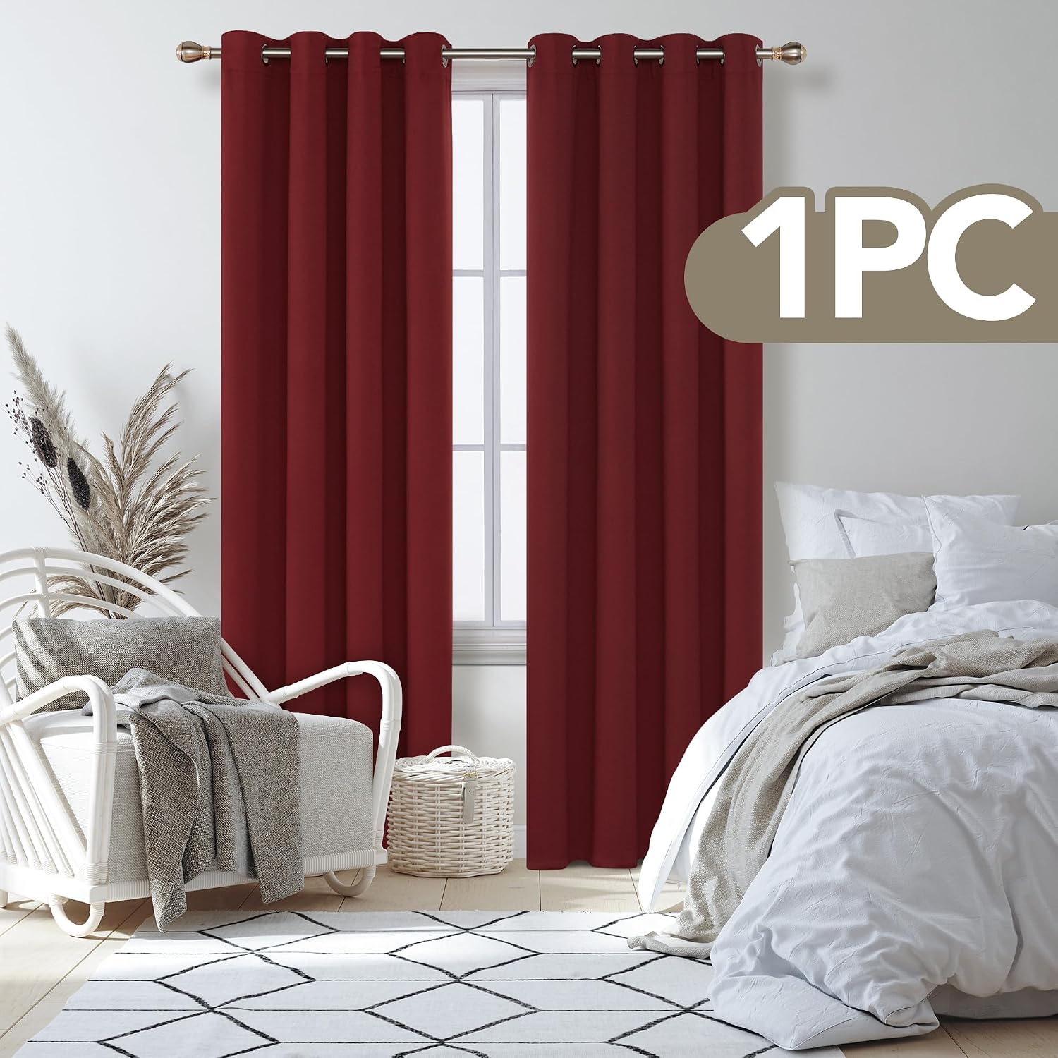 Thumbnail 1 de Deconovo blackout door curtain 66 x 84 inch