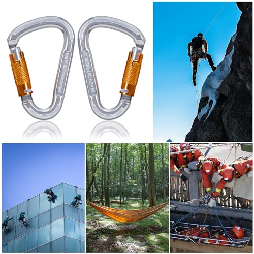 Thumbnail 6 de Mousquetons SOB Aluminium - Verrouillage Robuste (25KN) - Lot 4 pour Escalade et Alpinisme