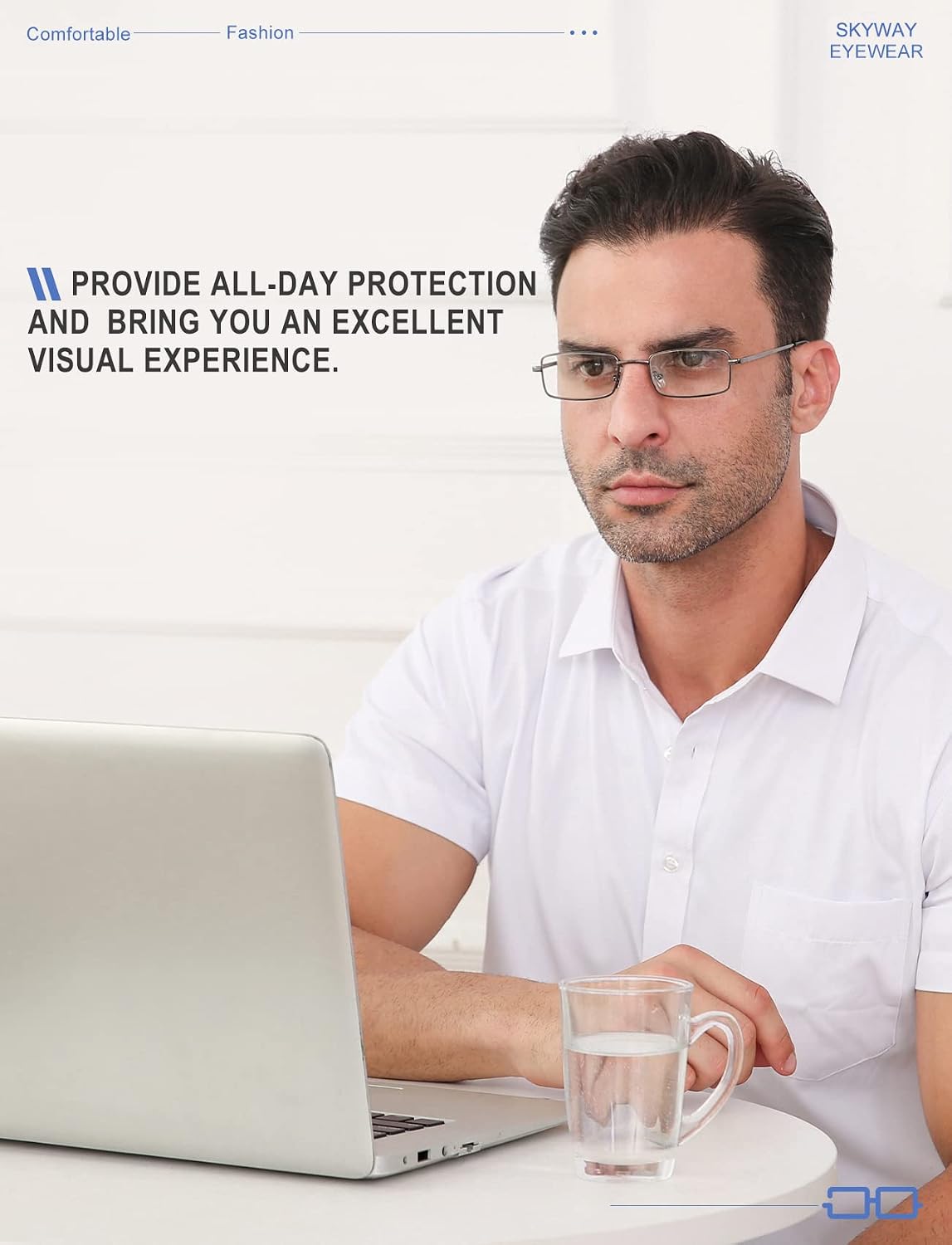 Detalle 2 de SKYWAY Mens Reading Glasses blue light