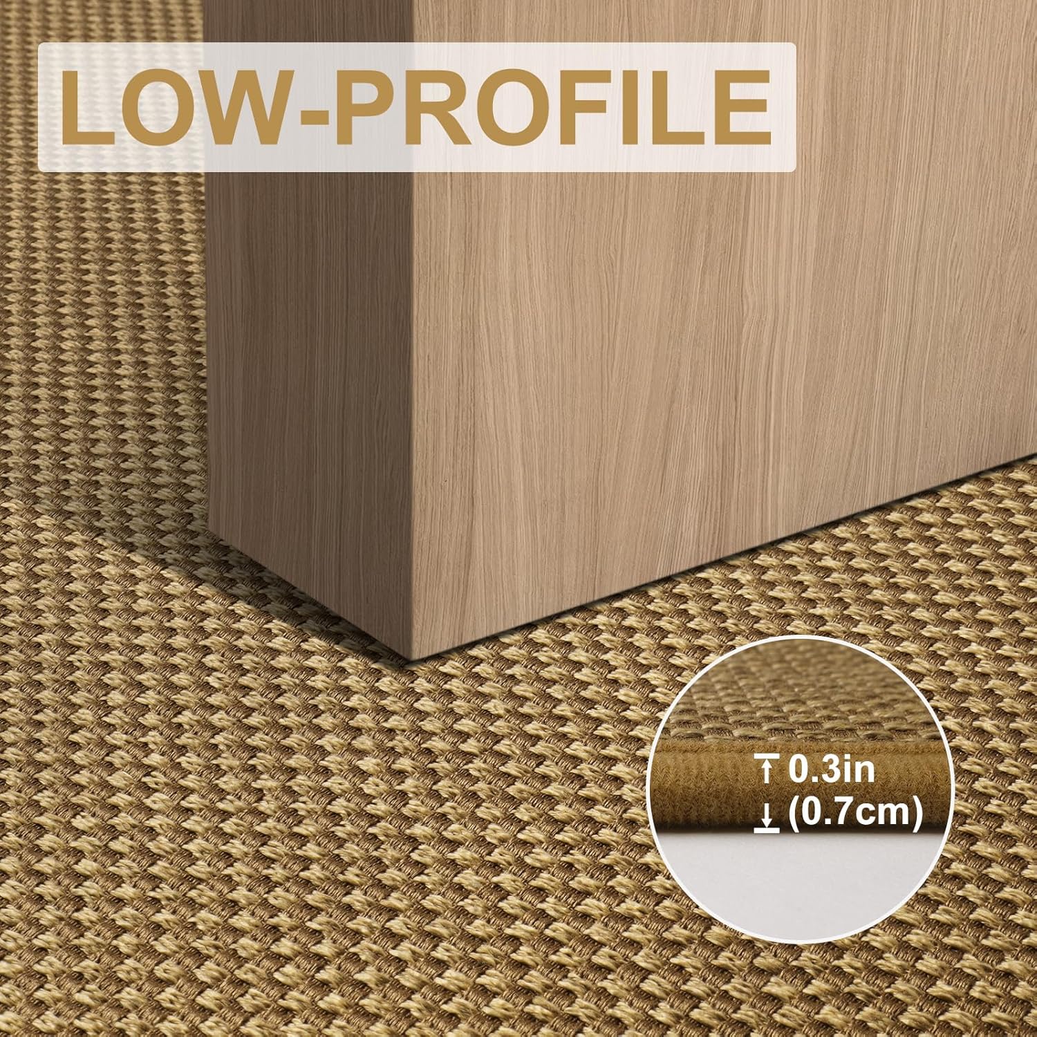 Detalle 2 de LEKEEPGO zerbino ingresso interno 90 x 150 cm antiscivolo lavabile, marrone chiaro
