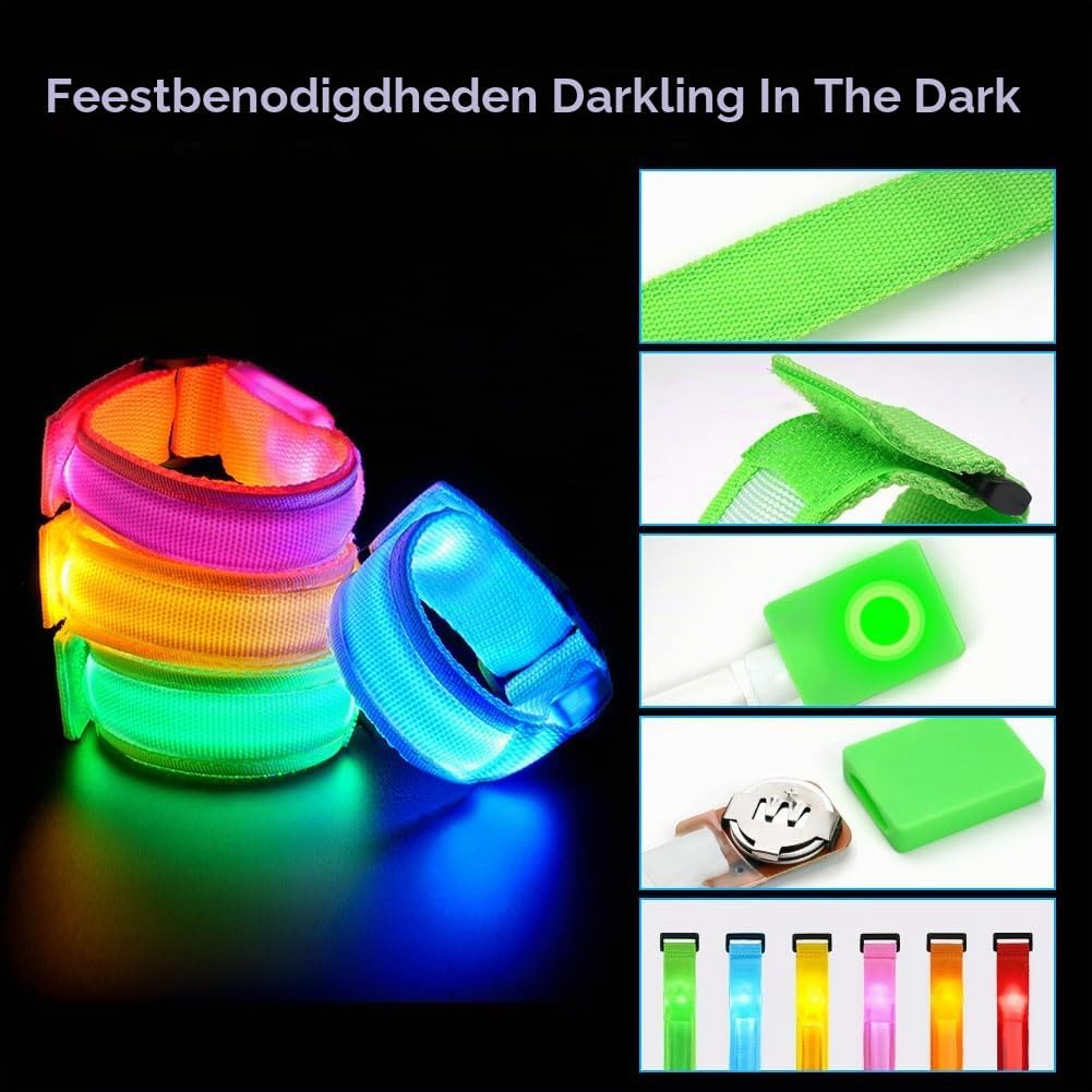 Thumbnail 1 de Ainiv led-armbanden met 3 standen, reflecterende band en nylon