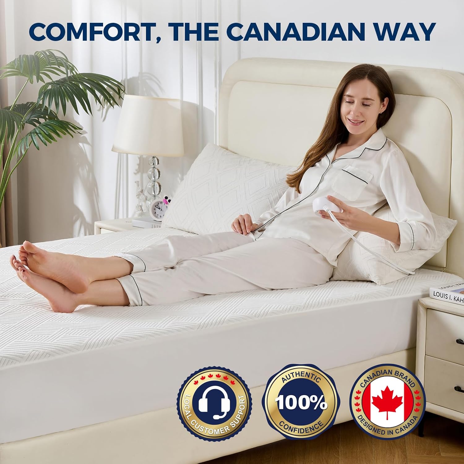 Detalle 2 de Kozyus HLMP-ALN-HYT-F Heated Mattress Pad, Full/Double, 10 Heat Settings