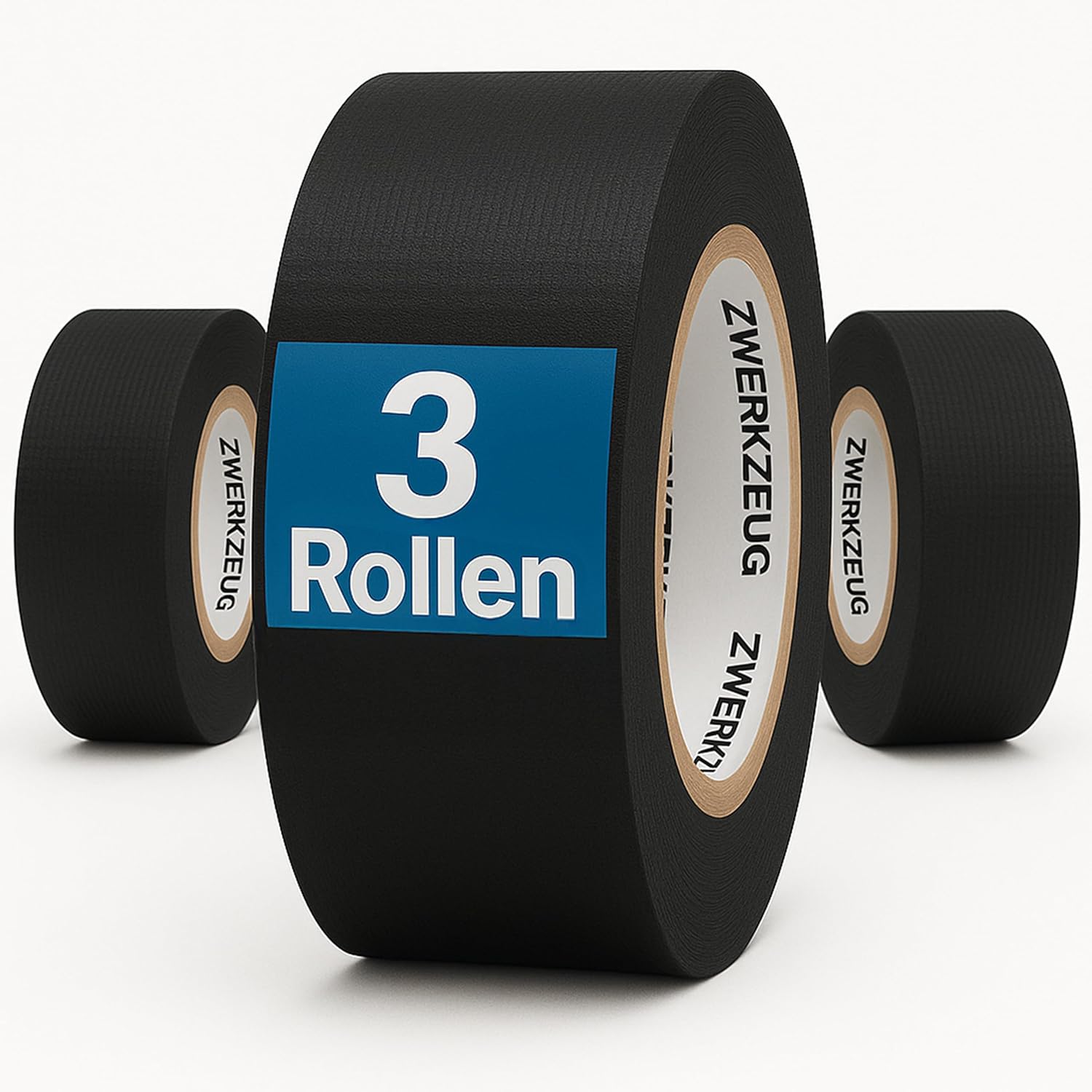 Detalle de ZWERKZEUG Panzertape – Reparatur-Klebeband, 3 Rollen (extra stark, wasserfest), 48 mm x 96 m, in 2 Farben