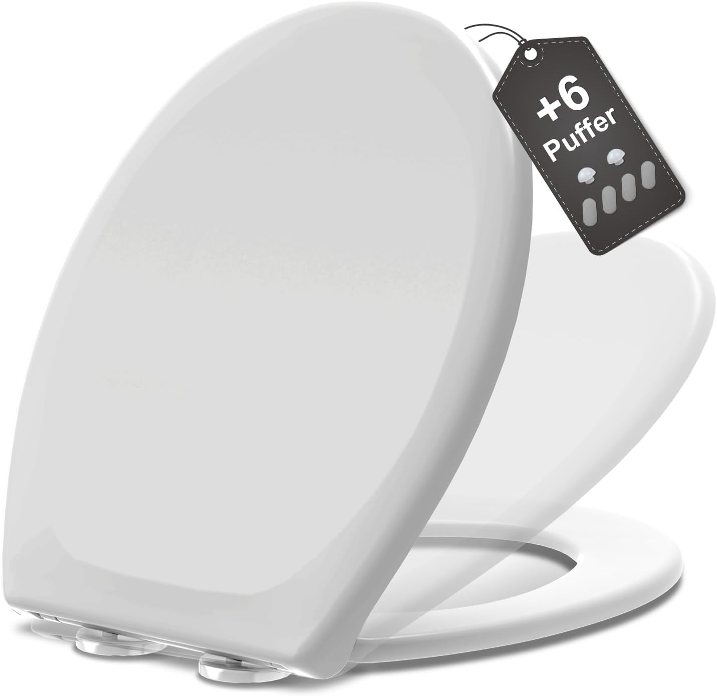 Detalle de MEEJEE Tapa WC Universal Oval Blanca