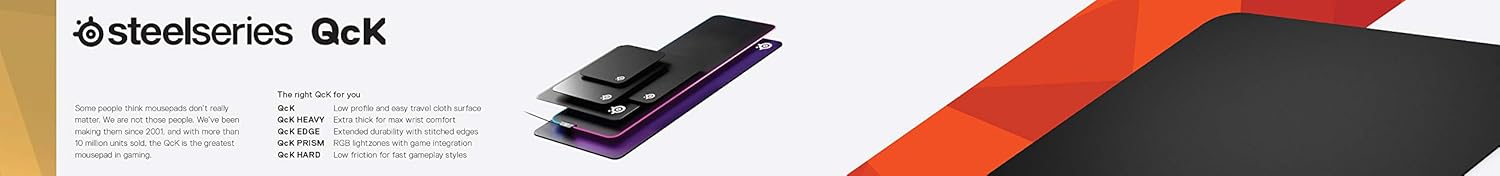 Thumbnail 6 de SteelSeries QcK+ large gaming mouse mat (450mm x 400mm x 2mm) with non-slip rubber backing