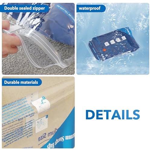 Thumbnail 6 de MEIQIHOME Lot de 16 sacs sous vide avec pompe électrique, 4 formats