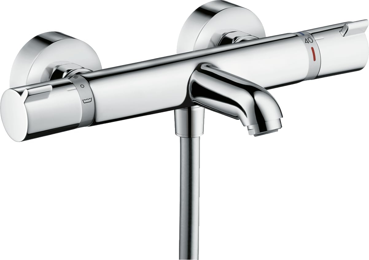 Detalle de hansgrohe Ecostat 13114000 – bateria wannowa termostatyczna, mosiężna, srebrna