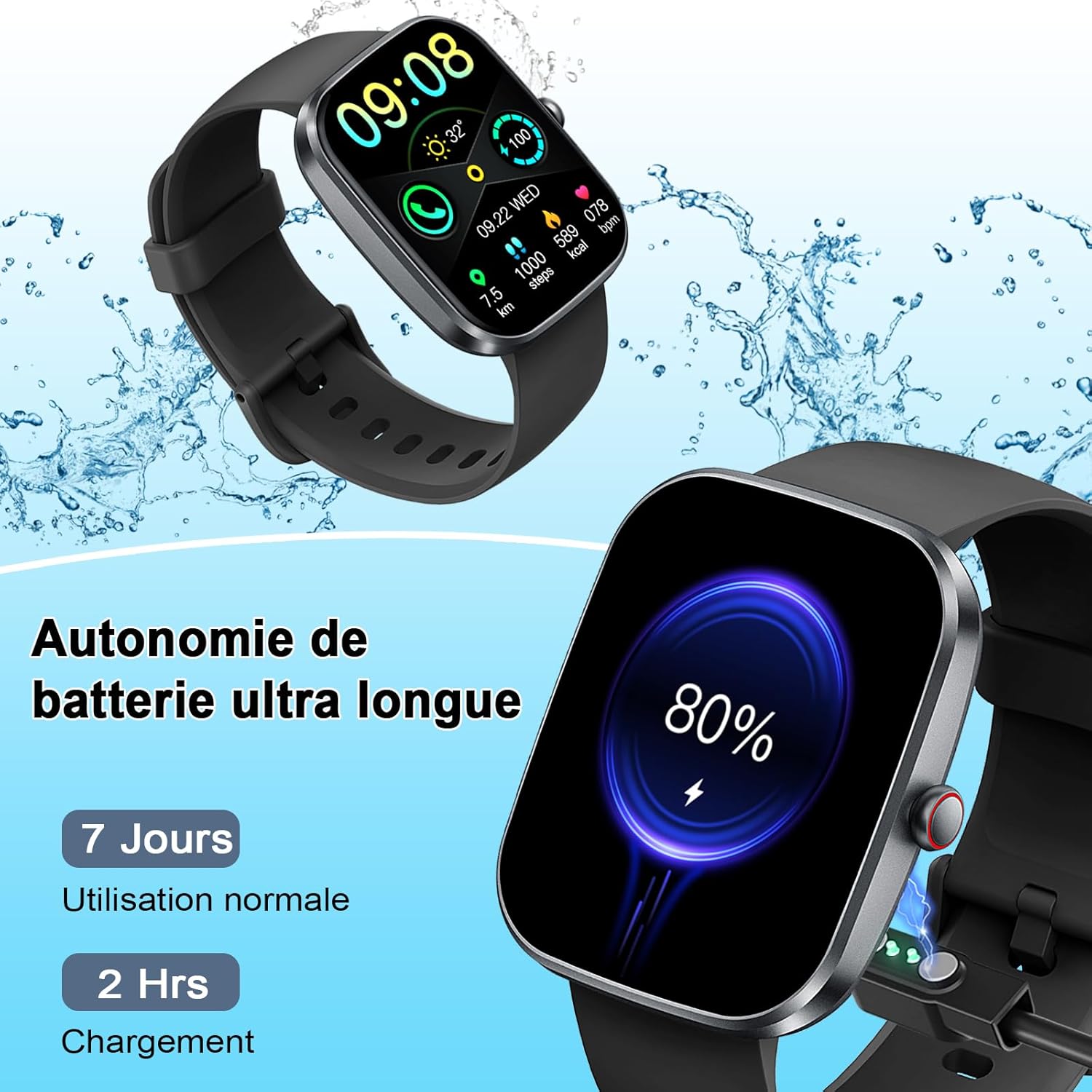 Thumbnail 5 de Montre Connectée 1.91'' – Appels Bluetooth, 110+ modes sportifs et IP68