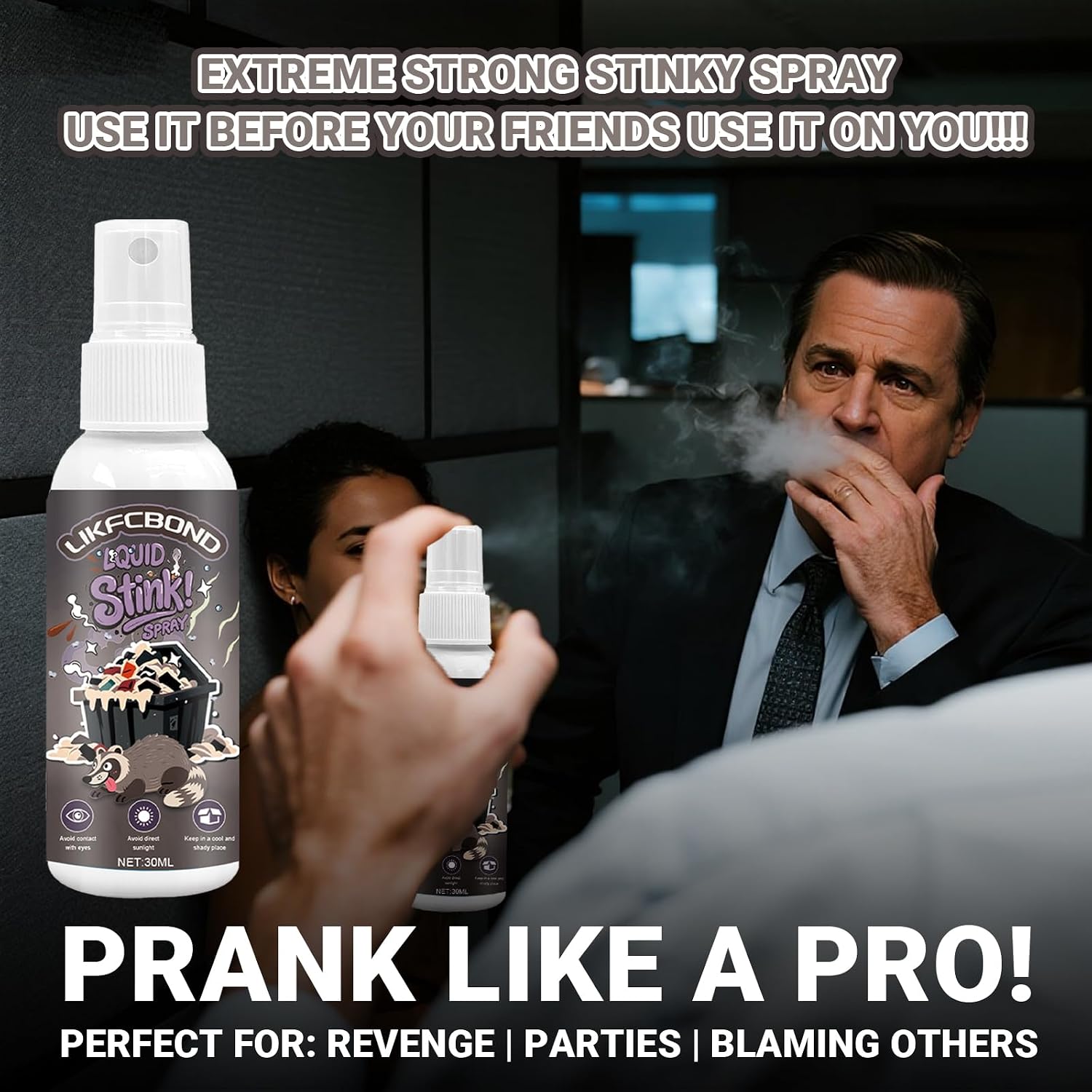 Detalle de LIKFCBOND Stink Spray, 30ml Extra Strong Prank Spray