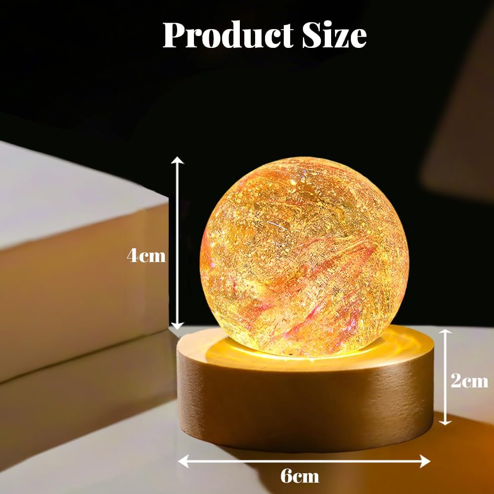 Thumbnail 3 de AMFUN Sfera di Cristallo: Lampada Notturna a Sfera con LED e Base