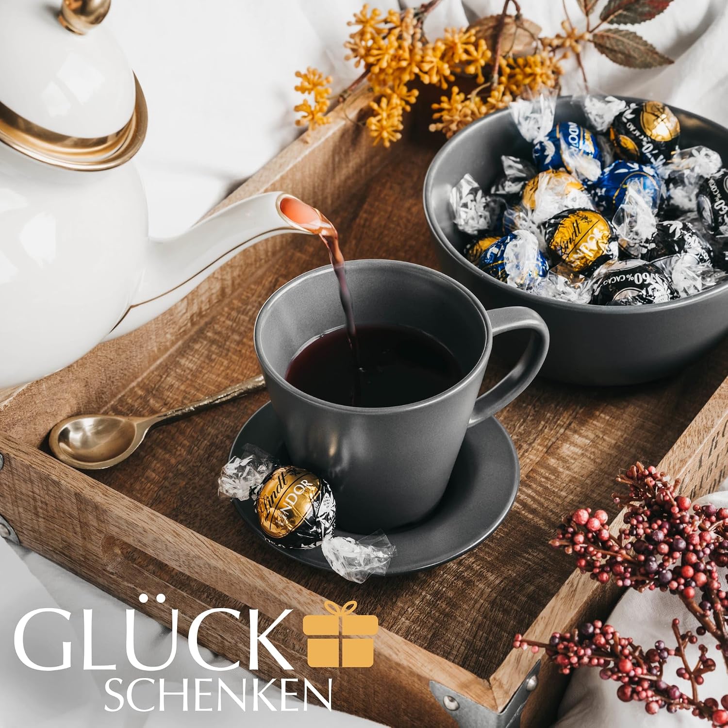 Detalle de Lindt LINDOR Cornet Dark 70% – 500 g mit 38 Kugeln