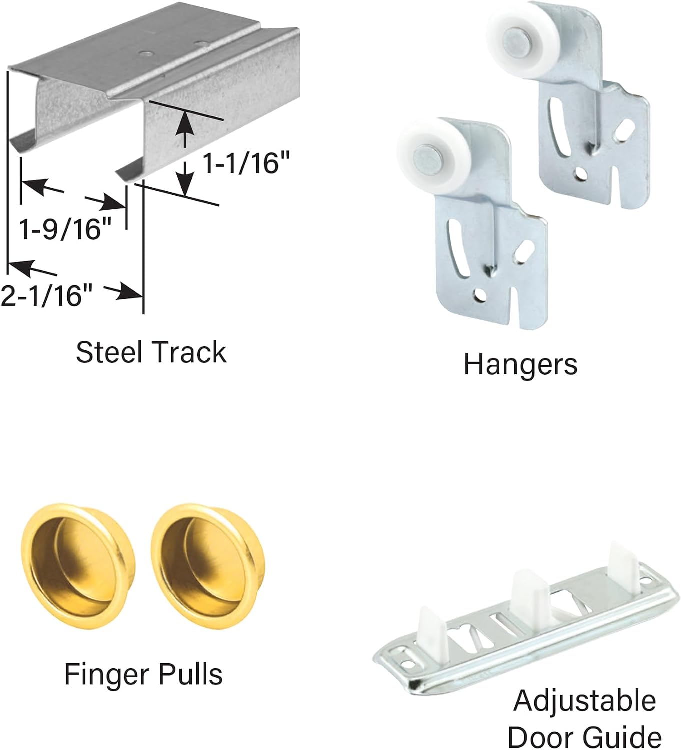 Detalle de Prime-Line Closet Door Track Kit, 48 in.