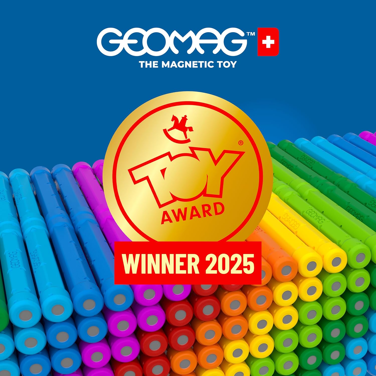 Detalle de Geomag 383 Supercolor Recycled 42 pz: costruzioni magnetiche a colori in versione riciclata
