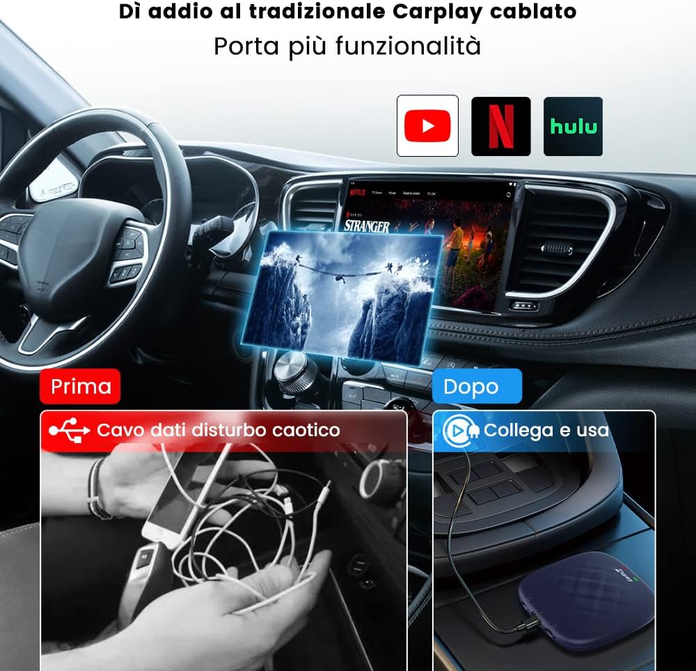 Thumbnail 4 de Carlinkit CarlinKit 2026 AIBOX Plus: adattatore Wireless CarPlay/Android Auto con Android integrato (8 GB + 128 GB)