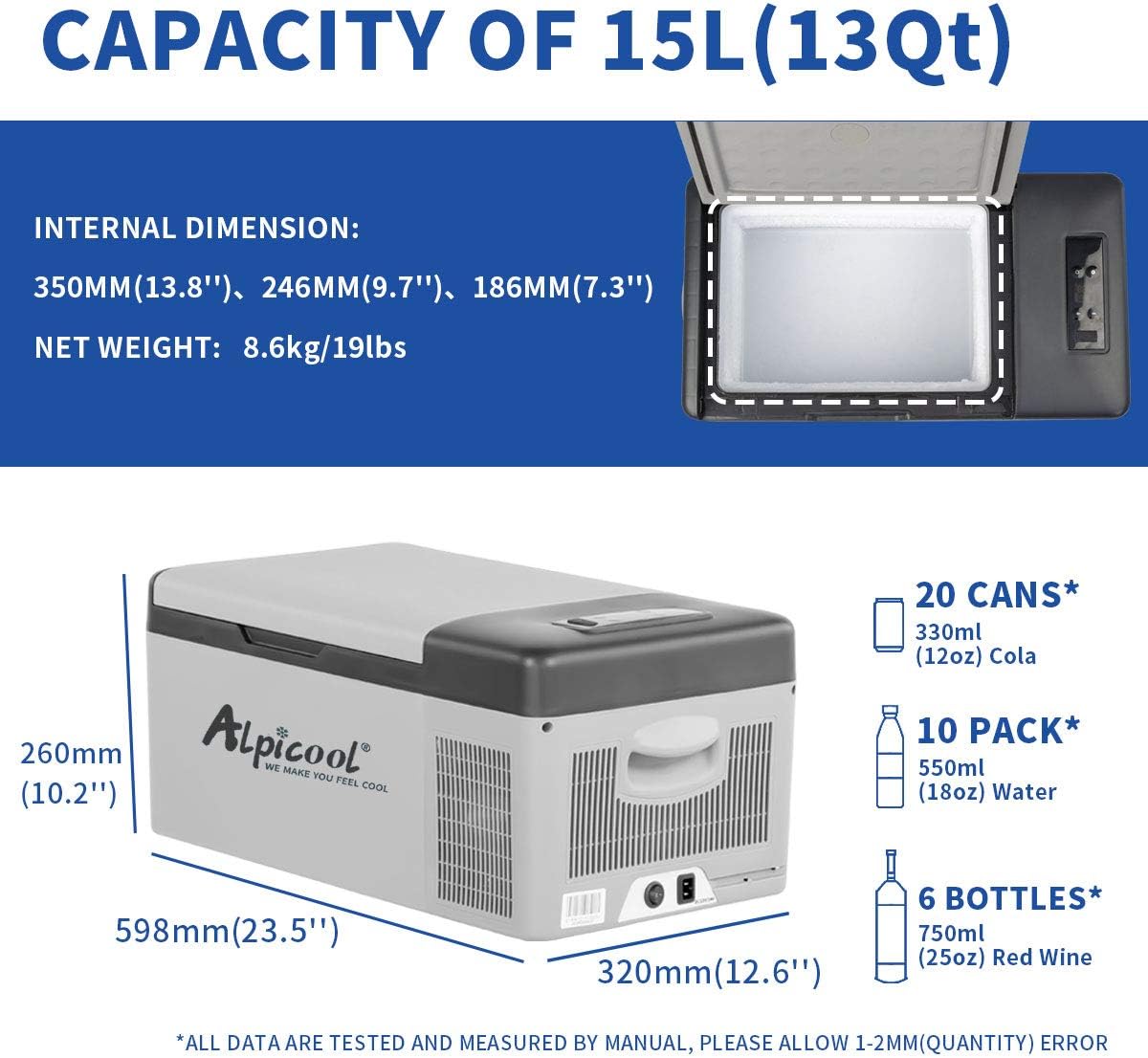 Thumbnail 4 de Alpicool C15 15L Compressor Fridge