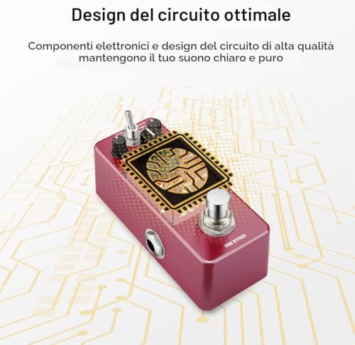 Detalle de Donner Morpher Distortion Pedale Chitarra Elettrica – True Bypass, 3 modalità