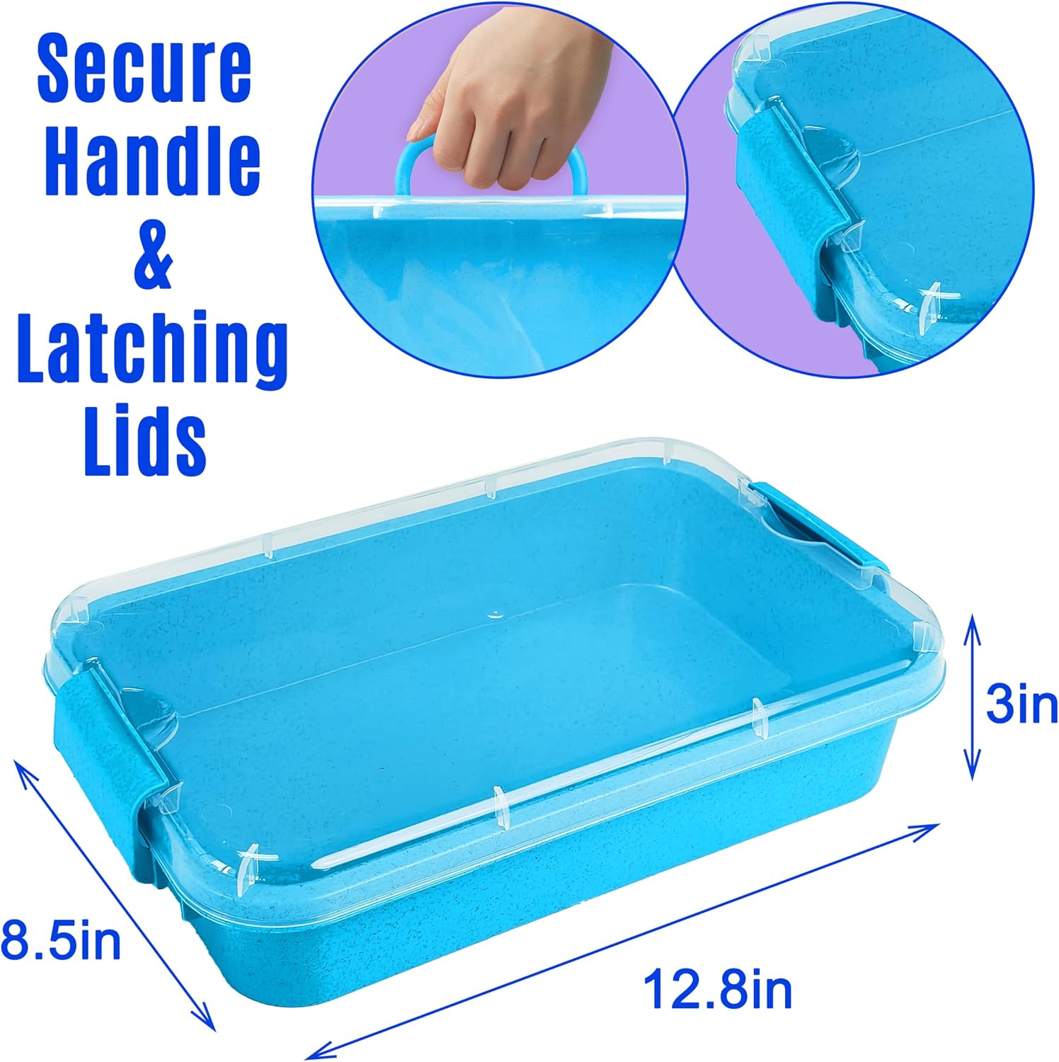 Detalle de Carolart 3 Pack Sensory Bin 13.5 Inch