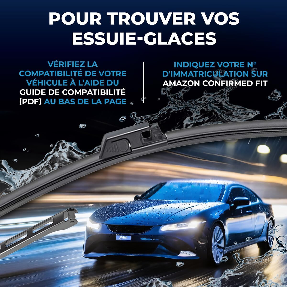 Thumbnail 2 de Valeo Silencio Kit de 2 Balais d'Essuie-Glace plats VF352 – Avant 550 mm