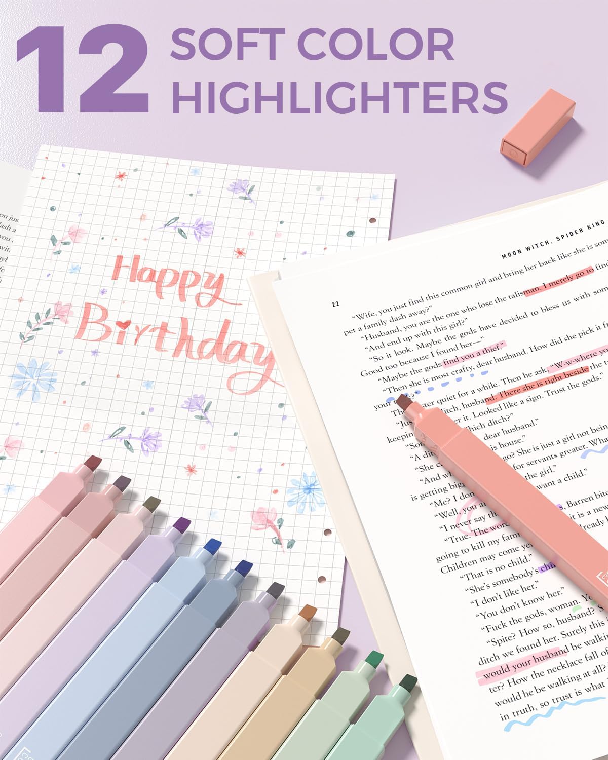 Thumbnail 5 de Four Candies 56 PCS Aesthetic School Supplies Set with Pencil Case (Purple)