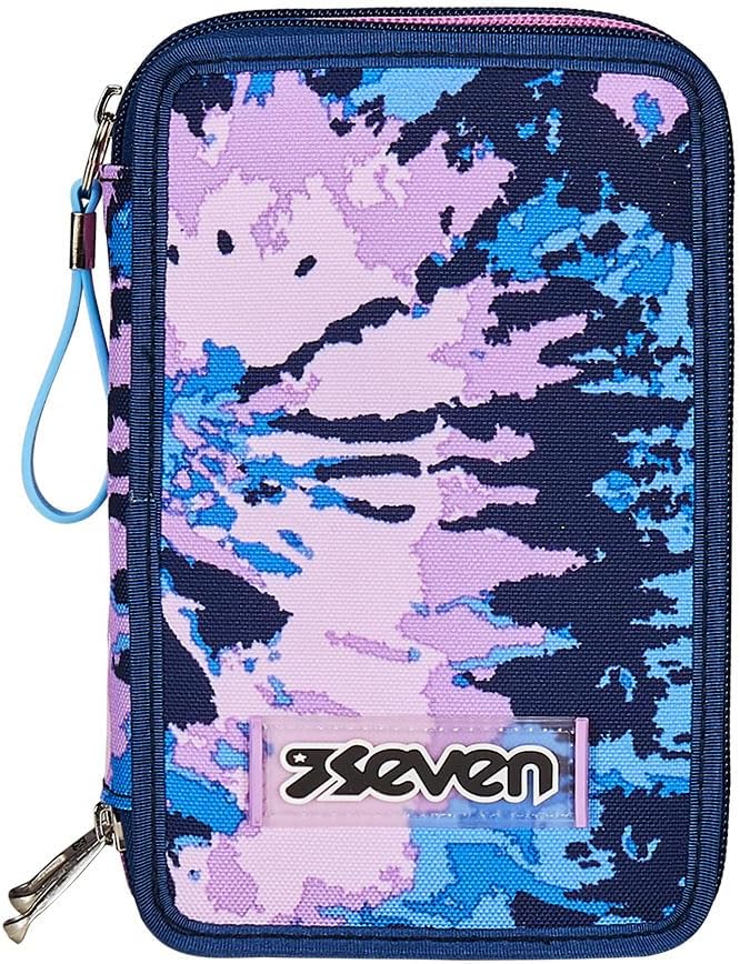 Detalle de Seven Astuccio Scuola 3 Zip Rosa Fantasia a Cuori – Glamheart Girl