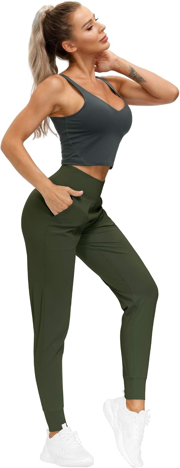 Detalle 2 de THE GYM PEOPLE Jogginghose Damen mit 4-Wege-Stretch – High Waist Sportleggings für Yoga, Fitness & Outdoor