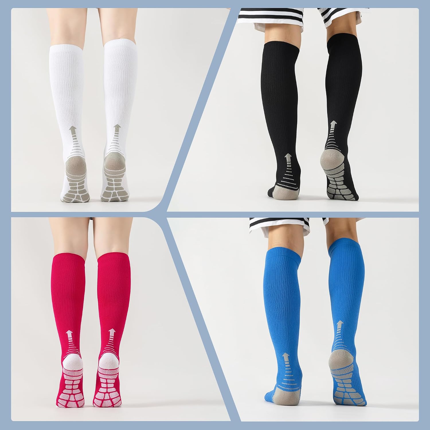 Thumbnail 6 de BISOUSOX kompressionsstrumpor 15–20 mmHg, unisex, 2 par