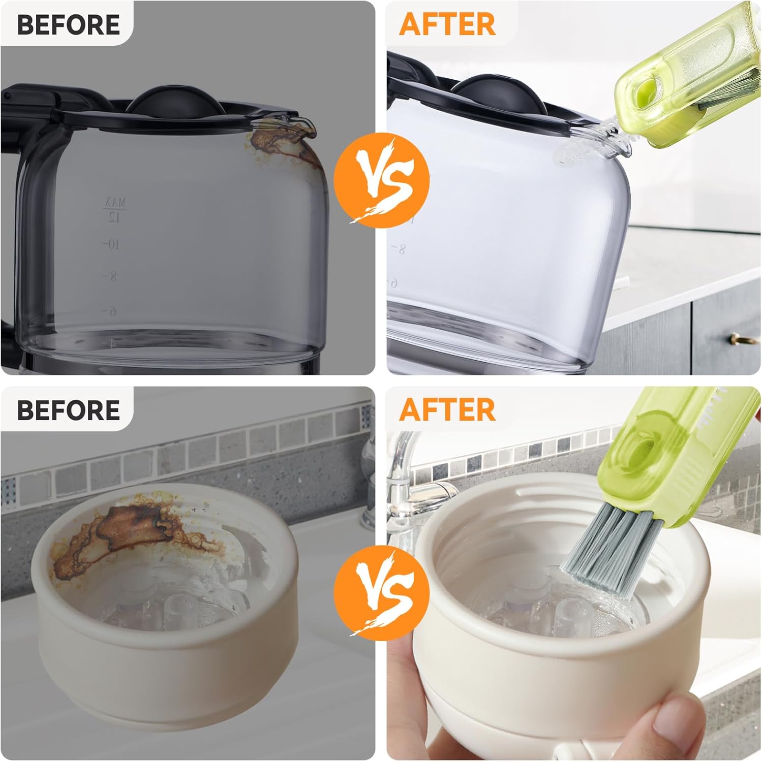 Thumbnail 4 de Multicolored 3-in-1 Cup Lid Gap Cleaning Brush Set