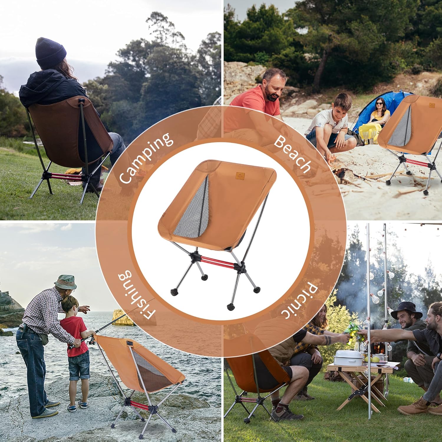Thumbnail 6 de Naturehike YL08 ultralight camping chair (1.08kg) with anti-sinking feet