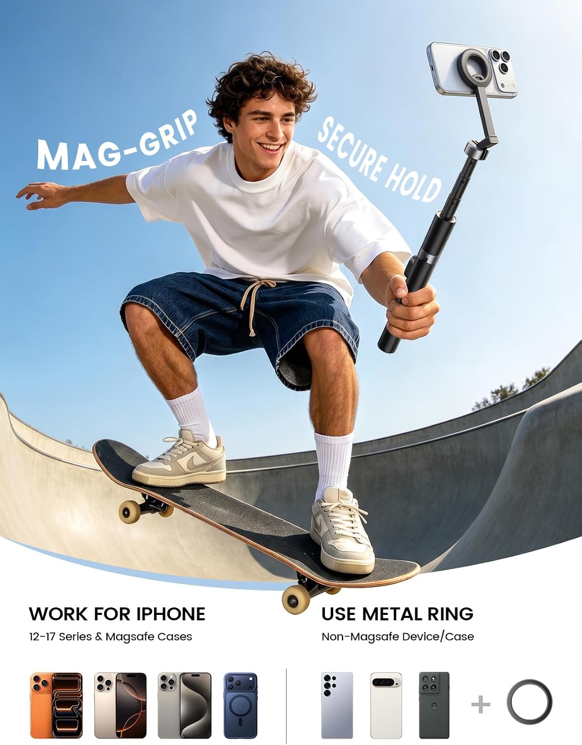 Thumbnail 6 de Lamicall Magnetic Phone Tripod, 71-Inch