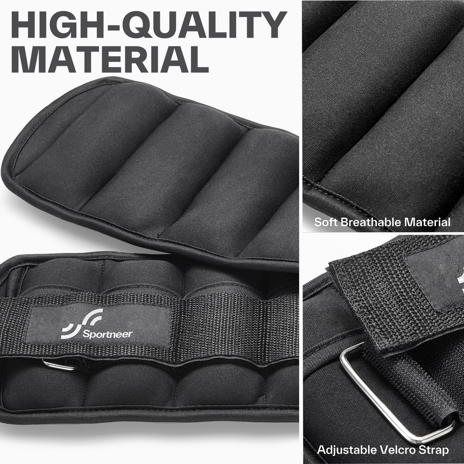 Detalle de Sportneer Adjustable Ankle Weights 2-7 lb per Pair