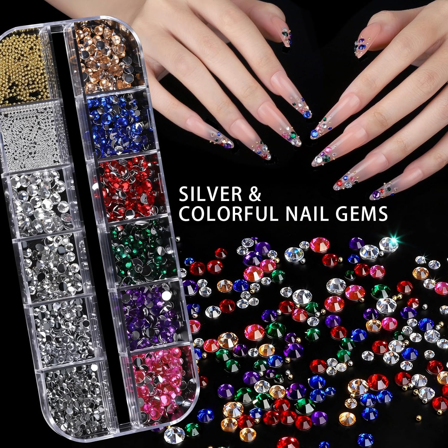 Thumbnail 4 de Teenitor Nail Charms Set with Brushes 15pcs