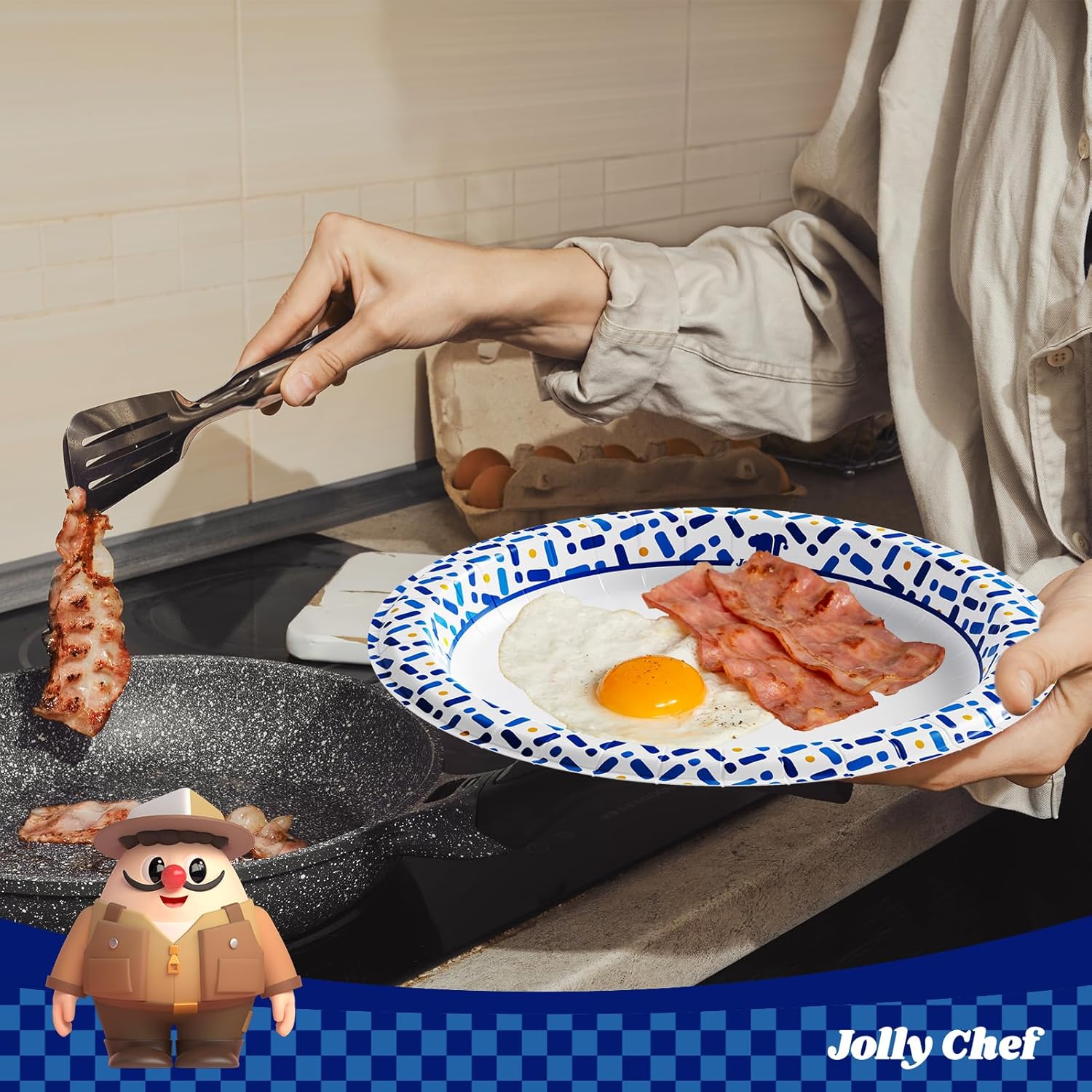 Thumbnail 5 de JOLLY CHEF 8.5 Inch Paper Plates 300 pack 📦