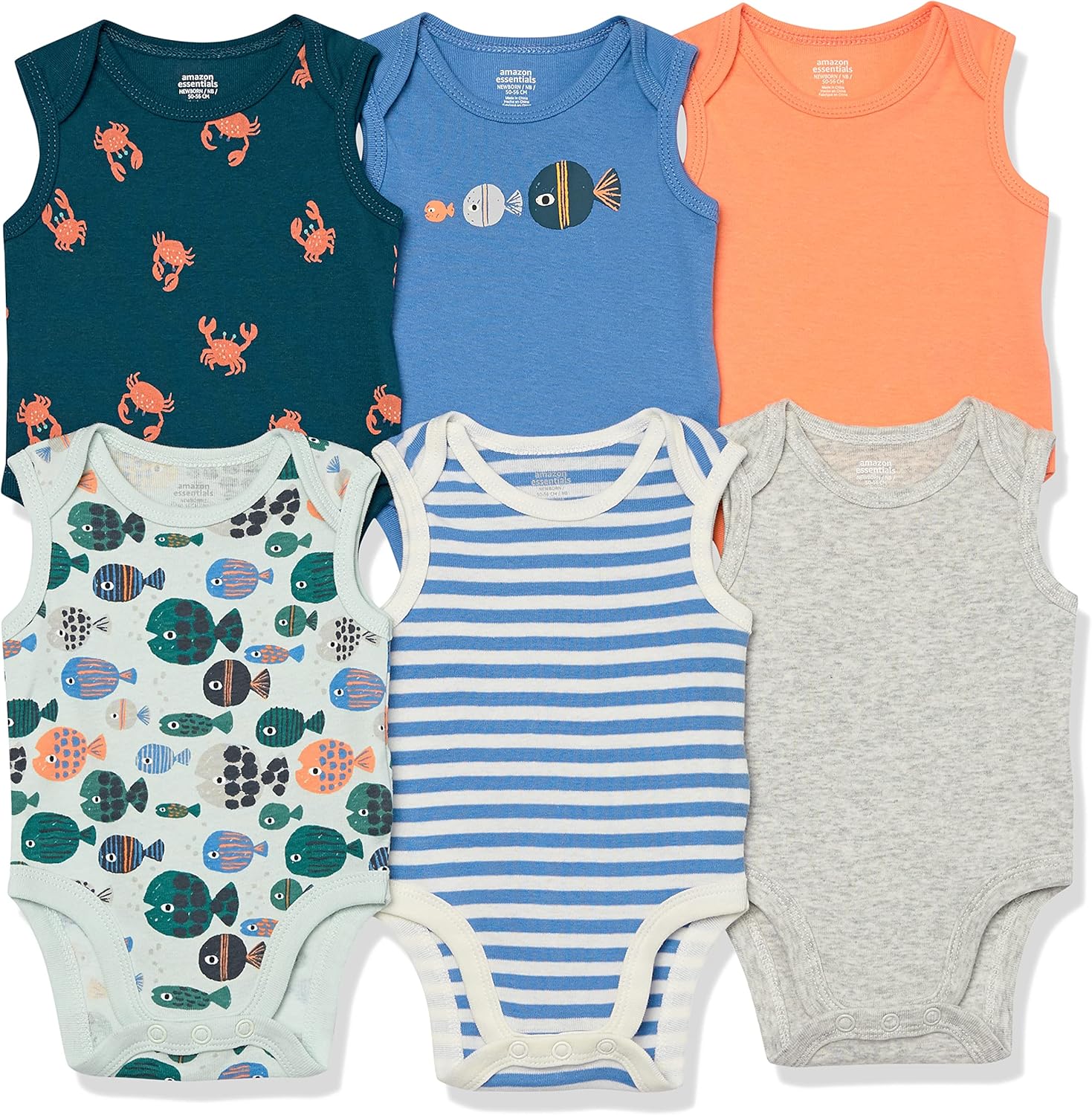 Thumbnail 4 de Amazon Essentials body bimbo unisex 0-24 mesi a maniche corte (senza maniche) in cotone