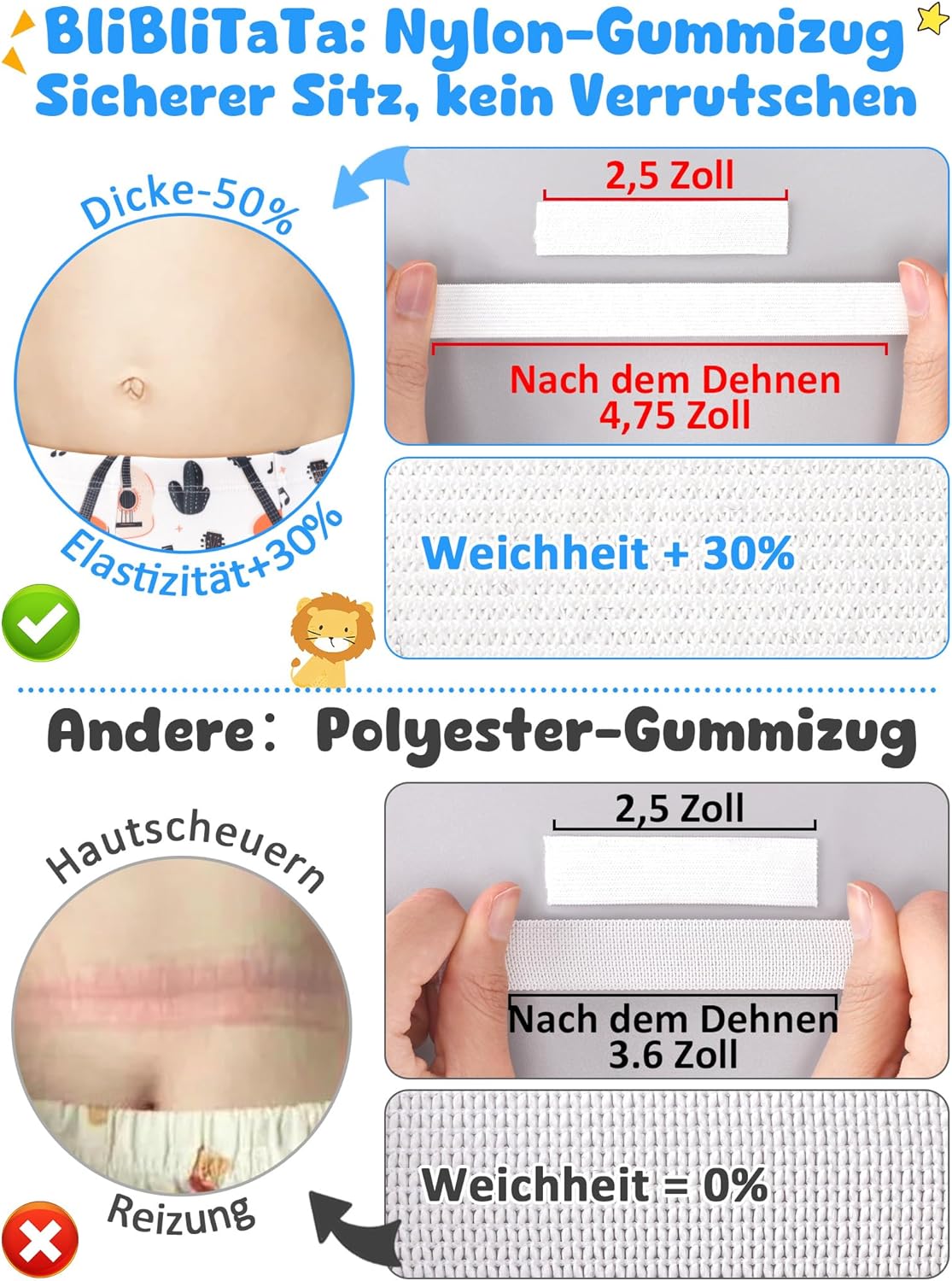 Thumbnail 6 de BliBliTaTa Jungen Boxershorts im 6er-Set – weiche, nahtlose Baumwoll-Unterwäsche für Kleinkinder & Kinder