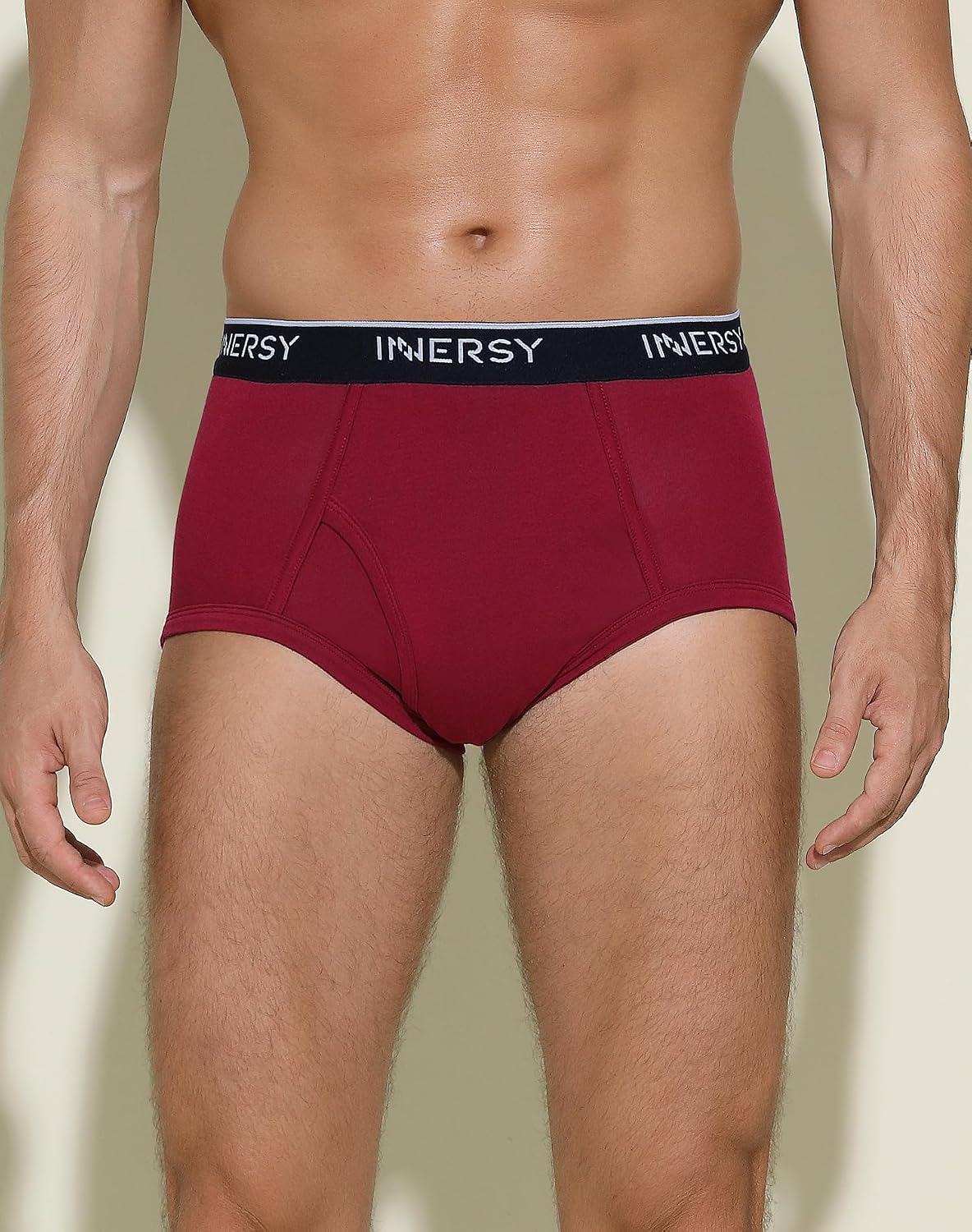 Detalle 2 de INNERSY Elderly mens briefs with fly pack of 4