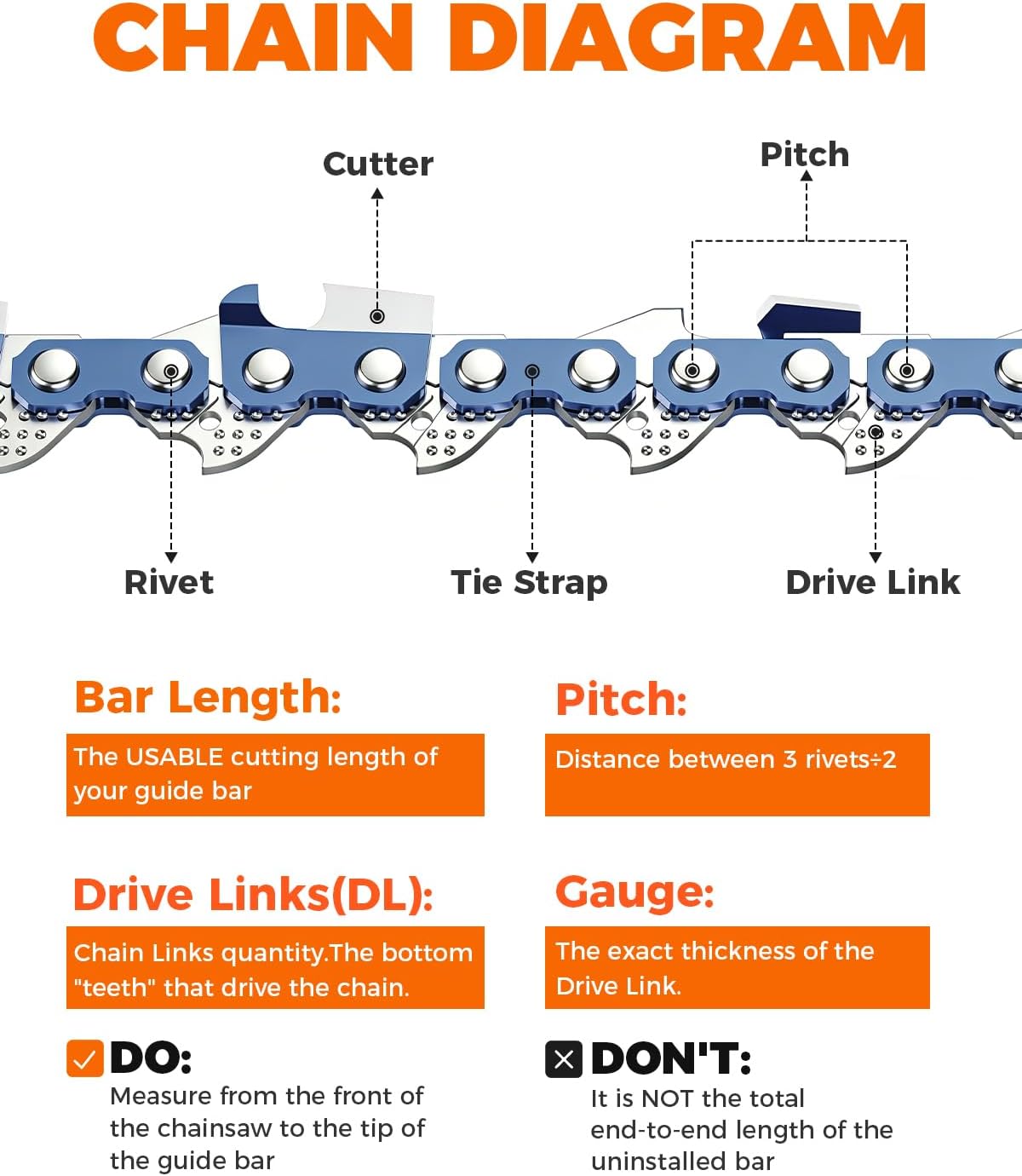 Thumbnail 6 de NEO-TEC Chainsaw Chain 16-Inch