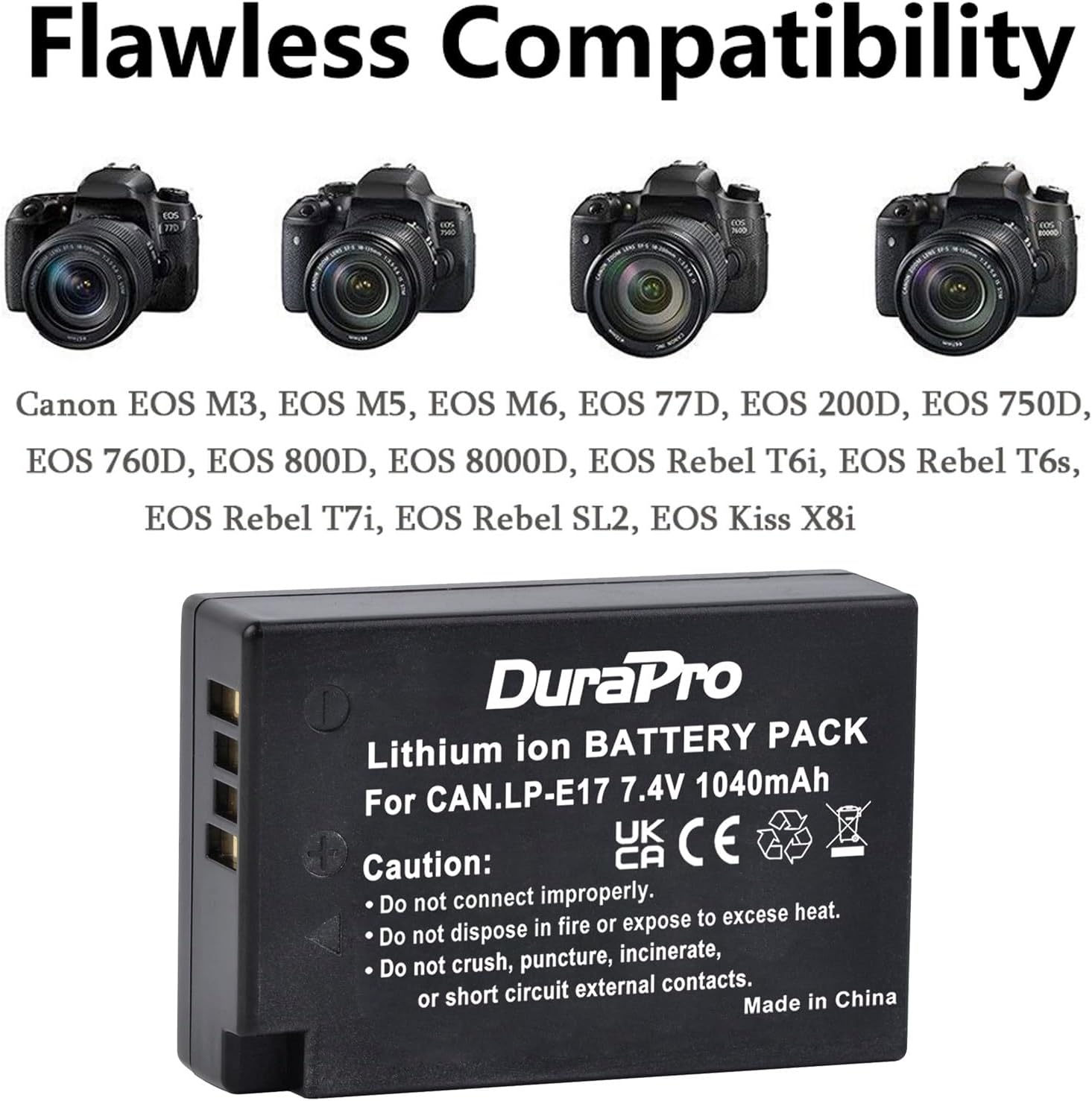 Thumbnail 1 de DuraPro LP-E17 Akku 1040 mAh Dual-Ladegerät