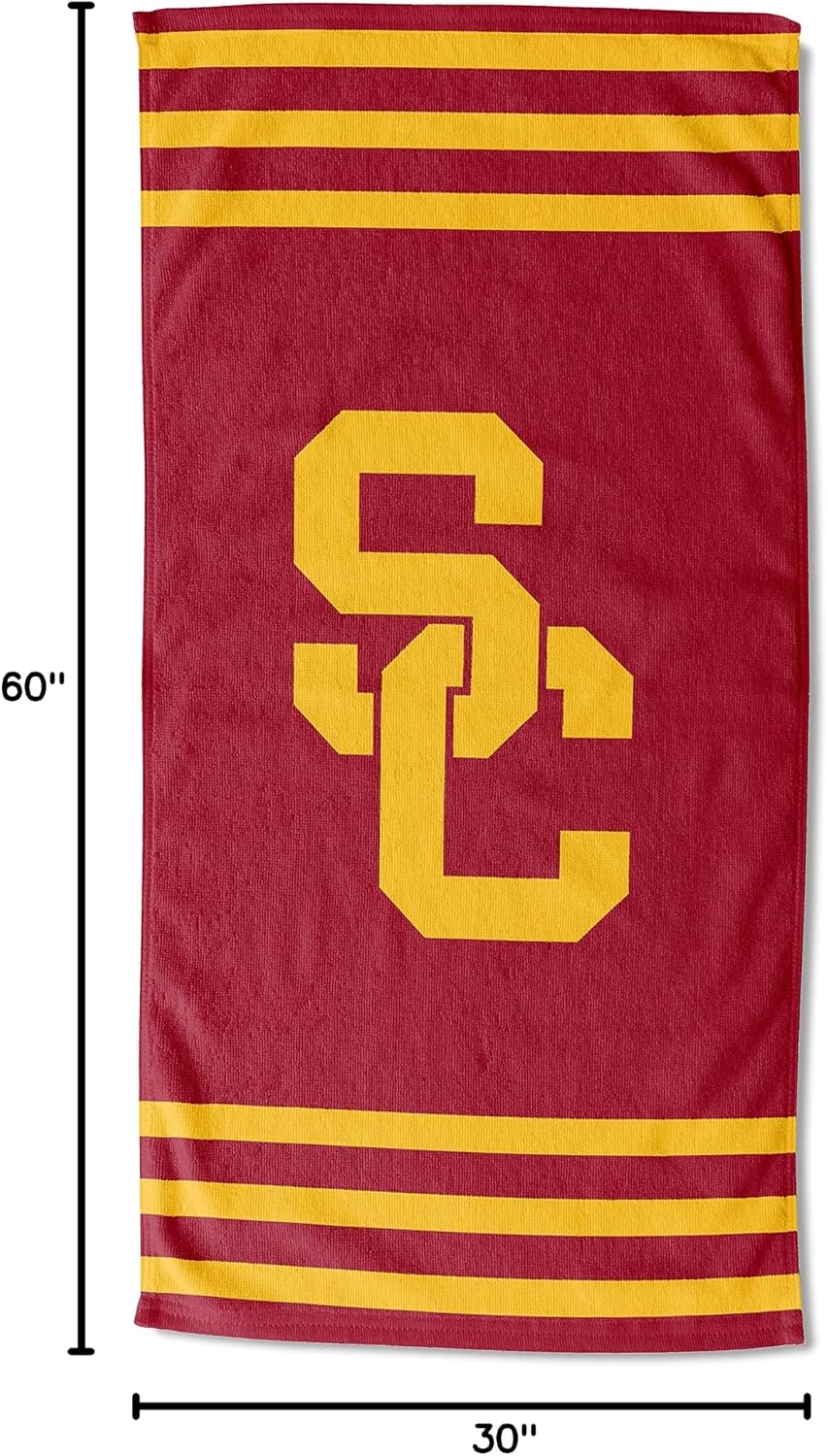 Detalle de Northwest NCAA Unisex Adult Beach Towel (30 x 60 in) — Soft, Fan-Style Beach & Pool Towel