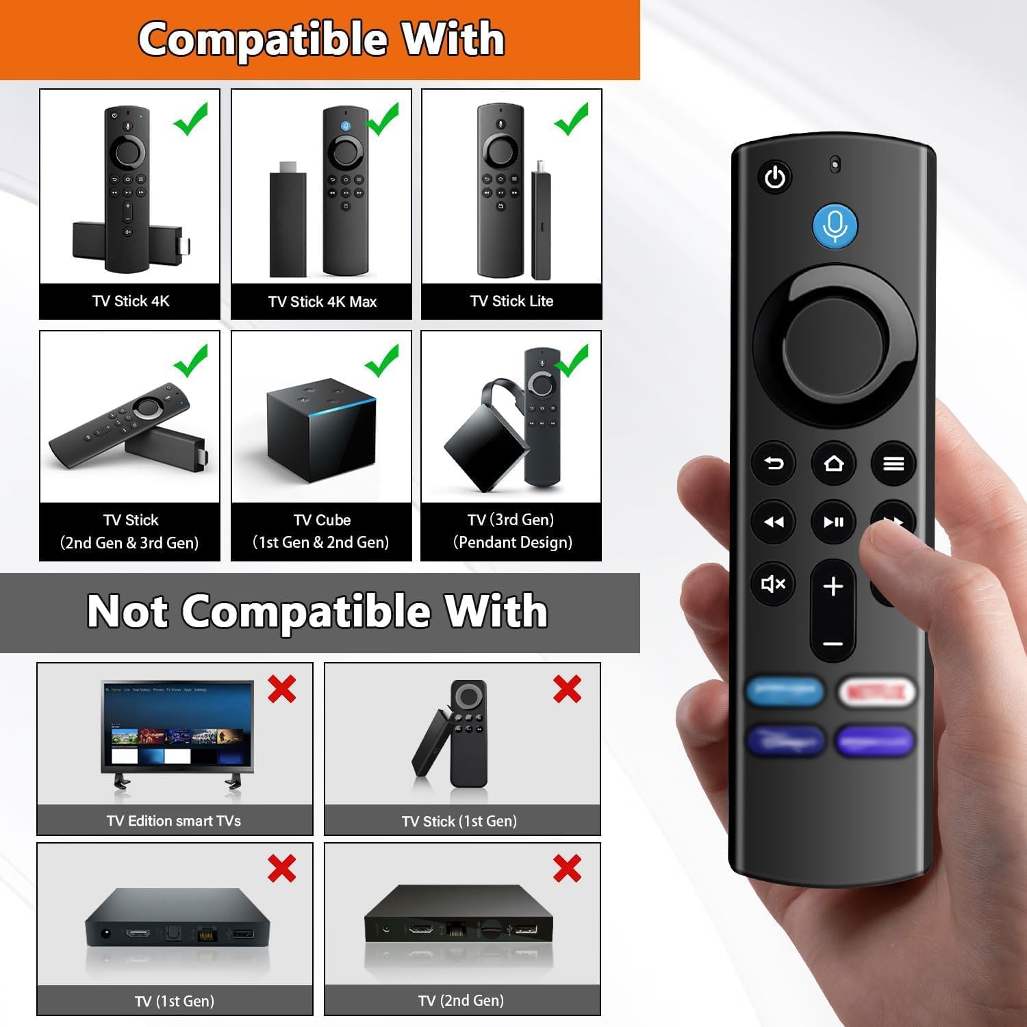Thumbnail 1 de Ersatz-Sprachfernbedienung für Smart TV mit Sprachfunktion