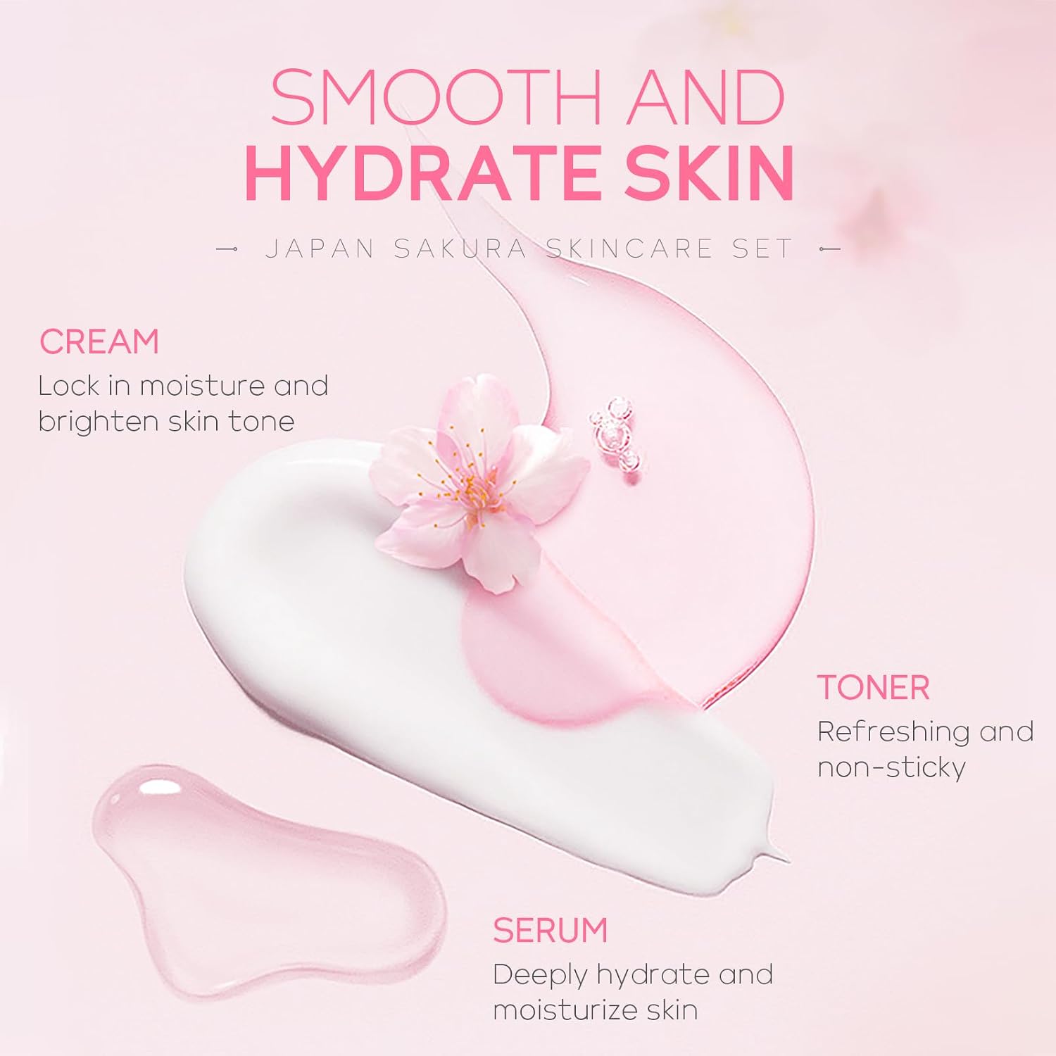 Detalle de LAIKOU Set cura pelle Sakura 5 pezzi