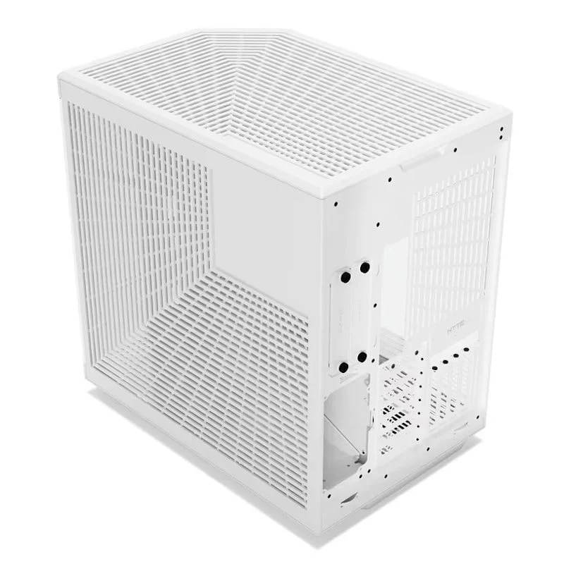 Detalle de Hyte Y70 Caja ATX blanca con vidrio templado 🖥