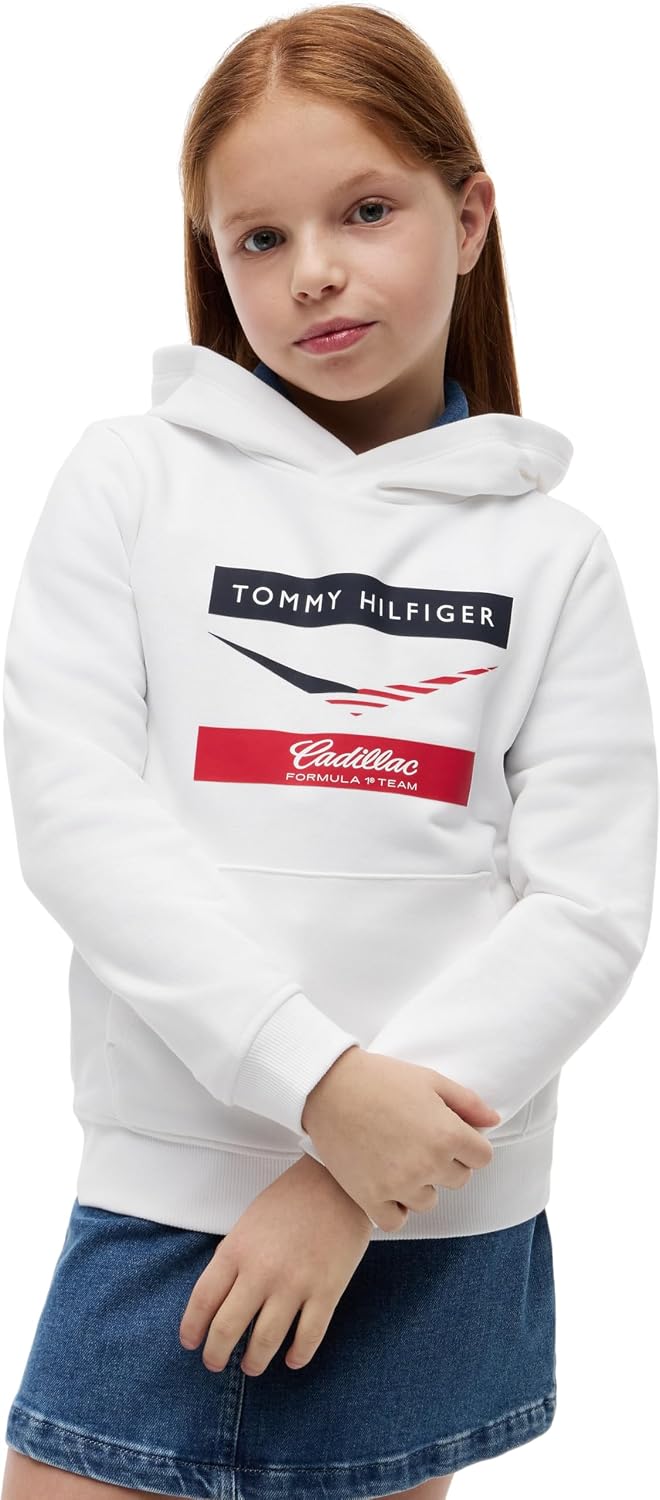 Detalle de Felpa Tommy Hilfiger TH X Cf1 Chevron Hoodie Ks0ks00778 – Unisex Bambini e Ragazzi