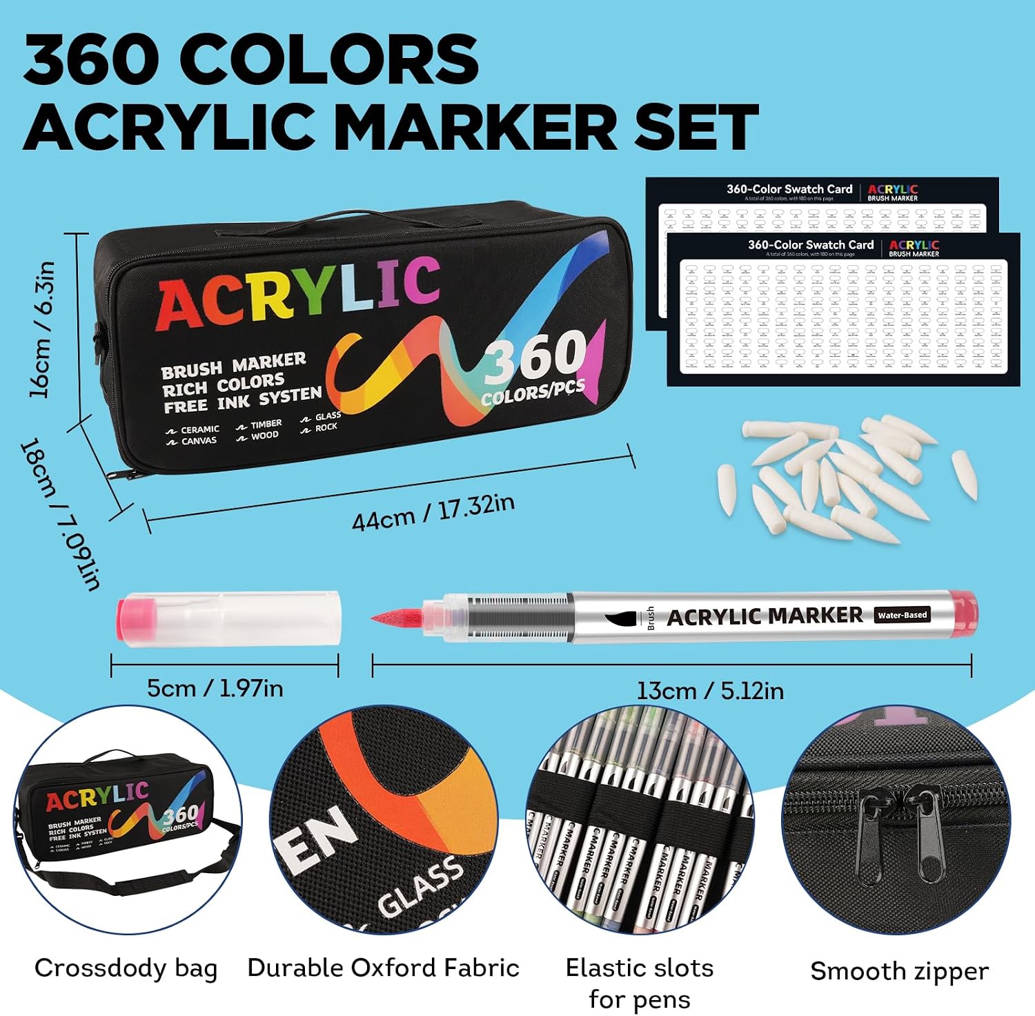 Detalle 2 de Colpart acrylic paint markers with brush tips