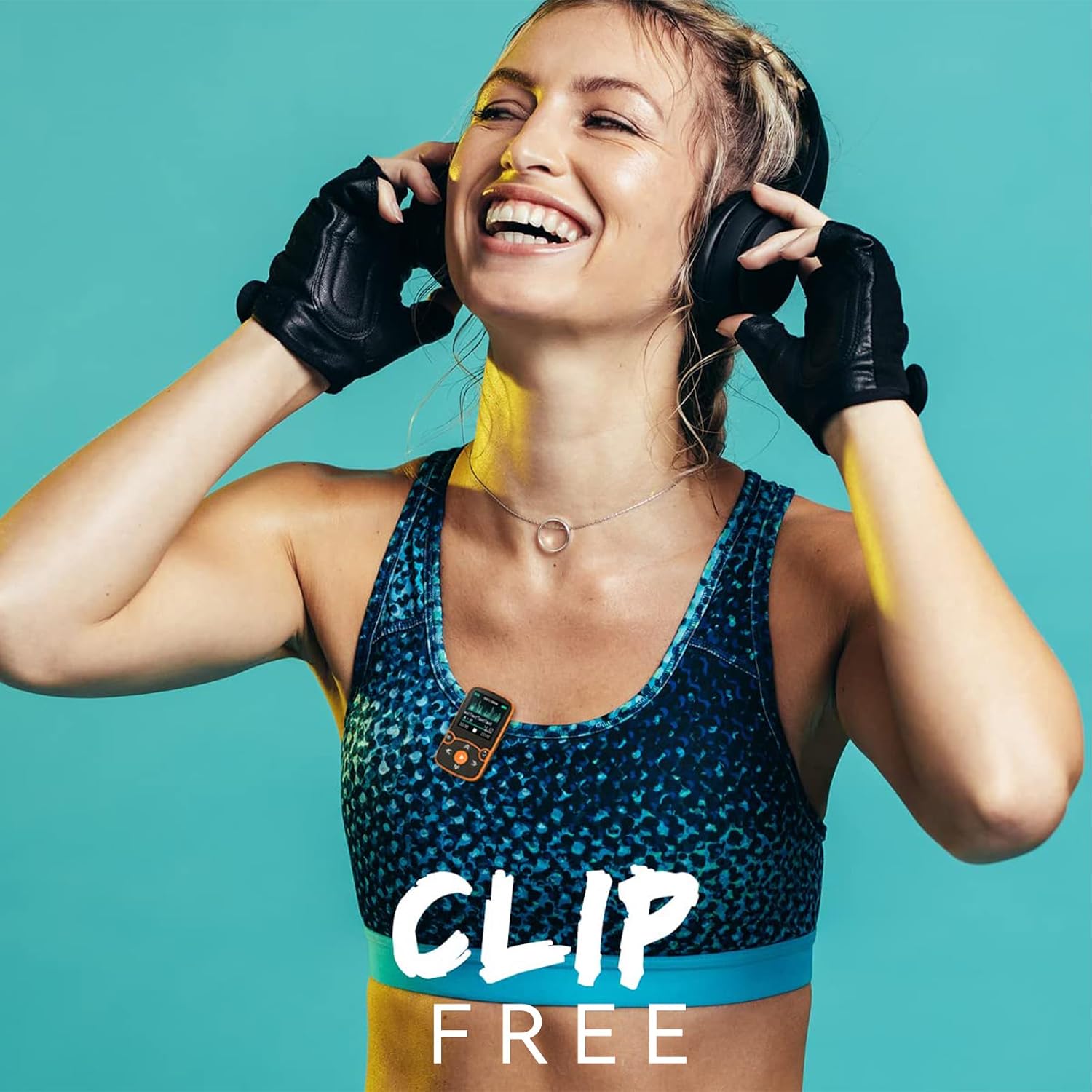 Detalle de AGPTEK Lecteur MP3 Bluetooth 5.3 sport 64 Go avec clip et podomètre