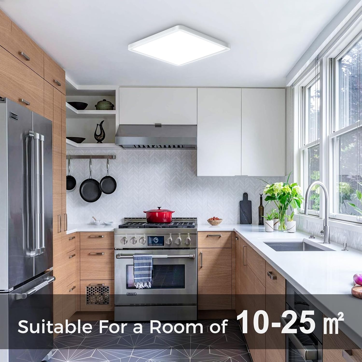 Thumbnail 6 de Slochi 2Pack LED Ceiling Light – 3 Colour Temperatures, IP54 Waterproof, 18W, 2100LM, Ø22cm