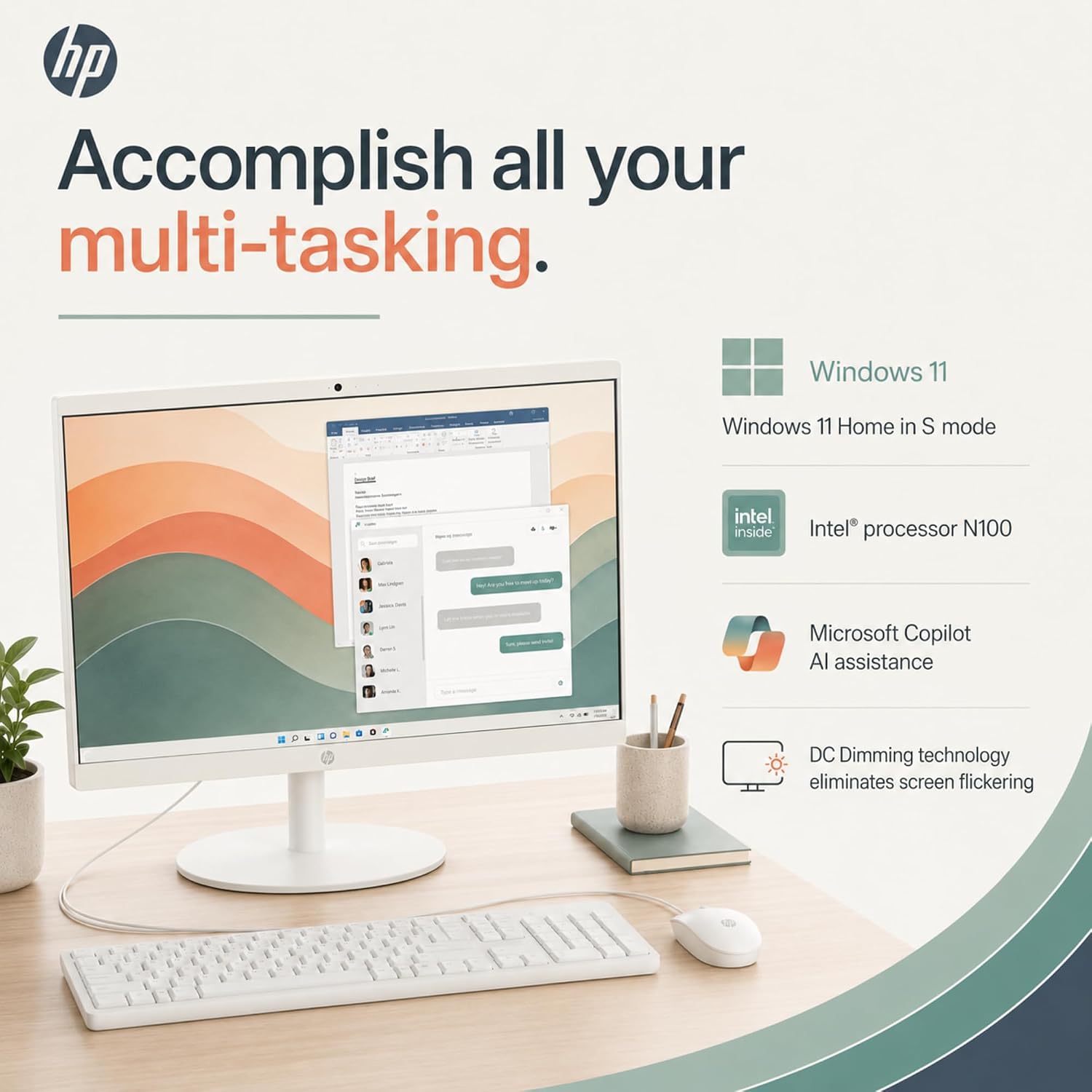 Detalle de HP All-in-One Desktop 128GB UFS