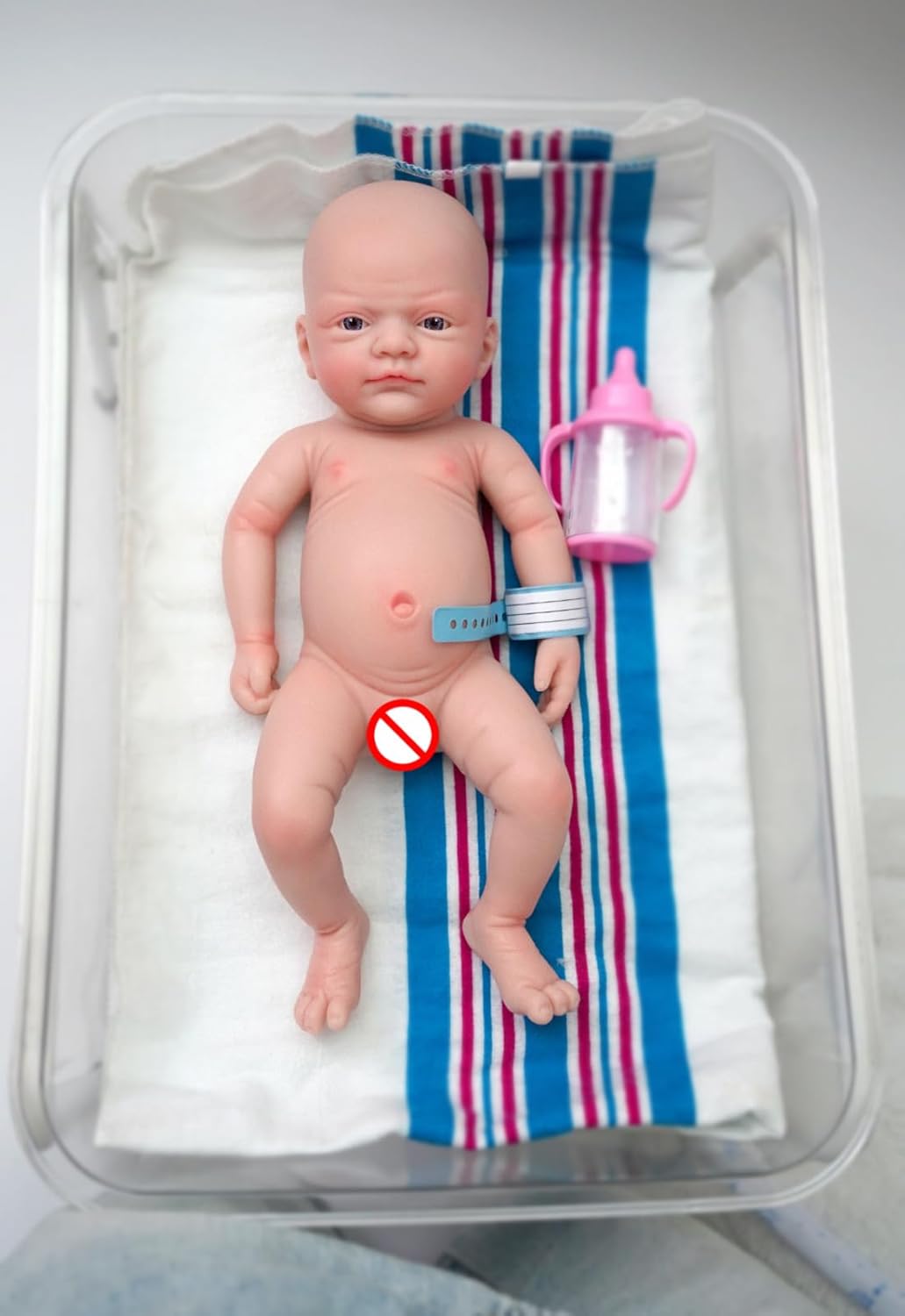 Detalle 2 de MYREBABY 12" Micro Preemie Full Body Silicone Baby Doll Boy John Lifelike Reborn Doll