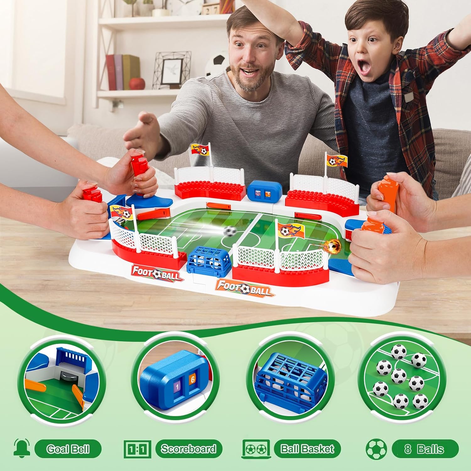 Thumbnail 3 de joyddo Futbolín de mesa 55x31 cm para niños