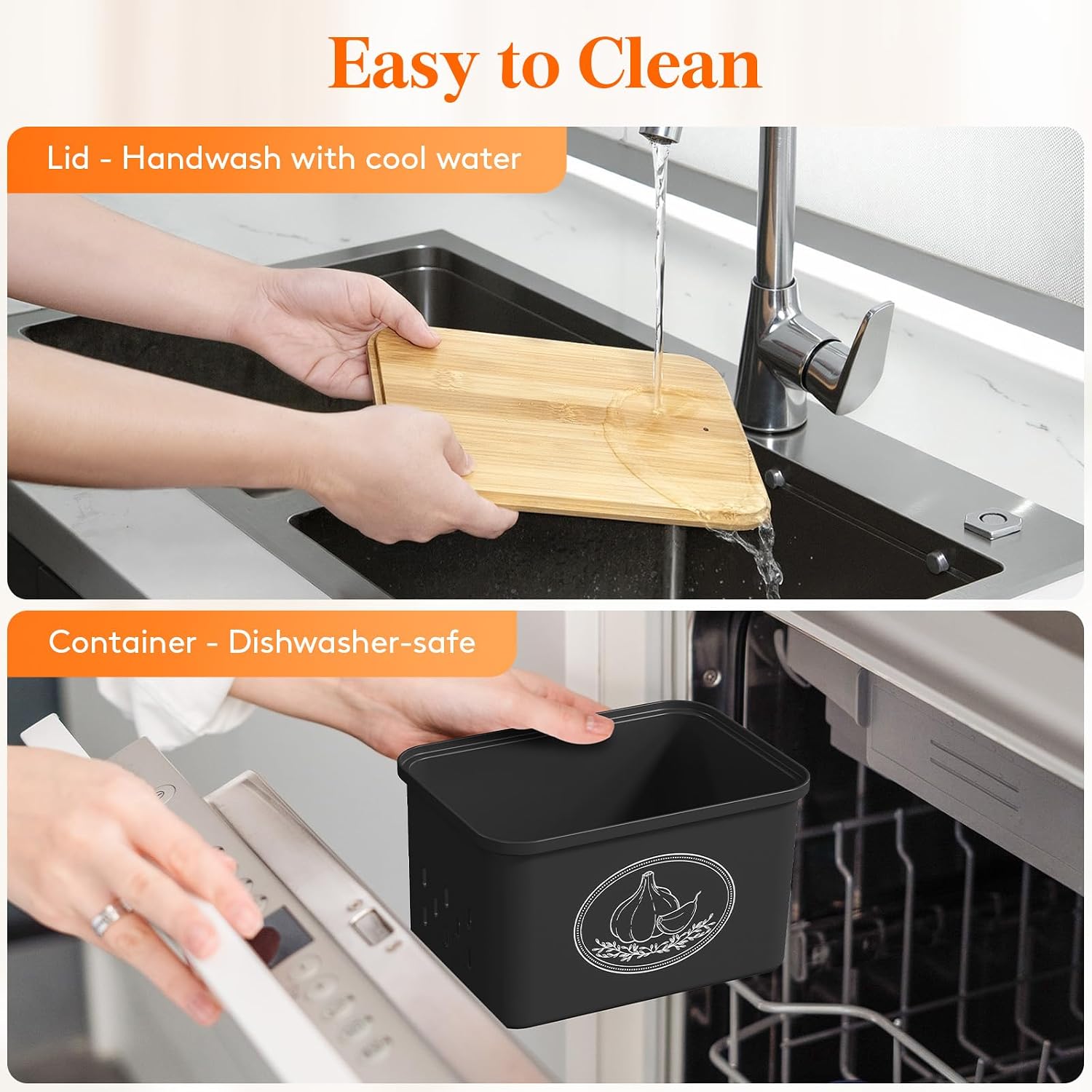 Detalle 2 de Lifewit Set of 3 Potato Storage Boxes, Black, Ventilated and Stackable