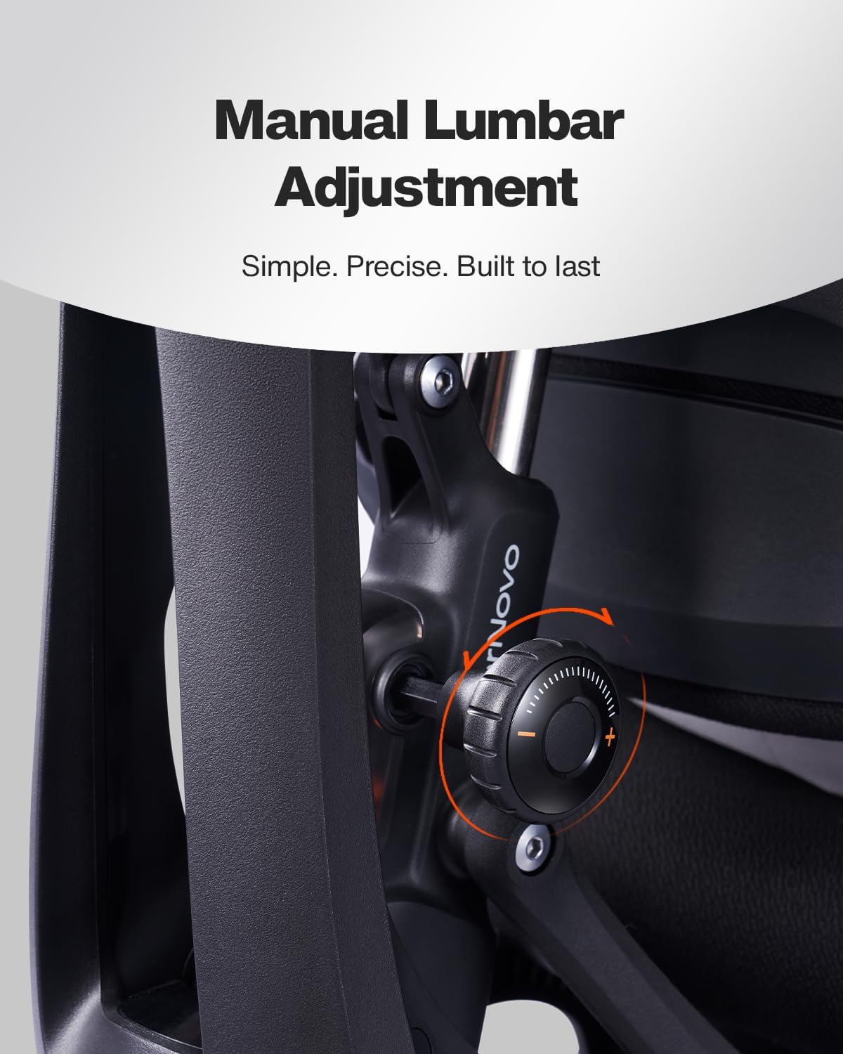 Detalle 2 de LiberNovo Omni SE Ergonomic Office Chair, Manual Lumbar, 5 Recline Positions